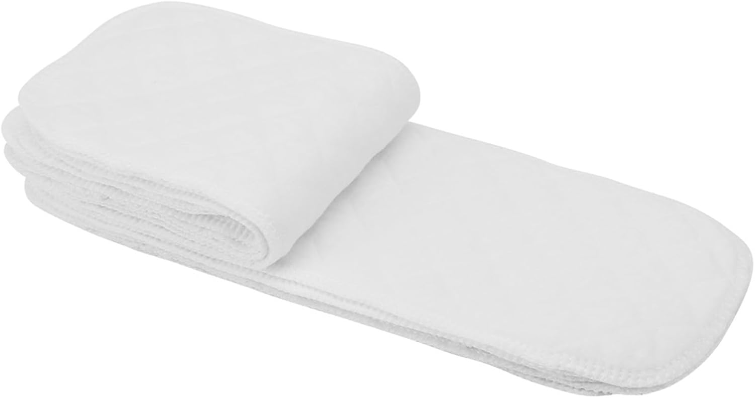Reusable Cotton Nappy Liner Insert 10Pcs for Baby Modern Cloth Diapers (Sixth Floor (32 * 12Cm)) image number 3