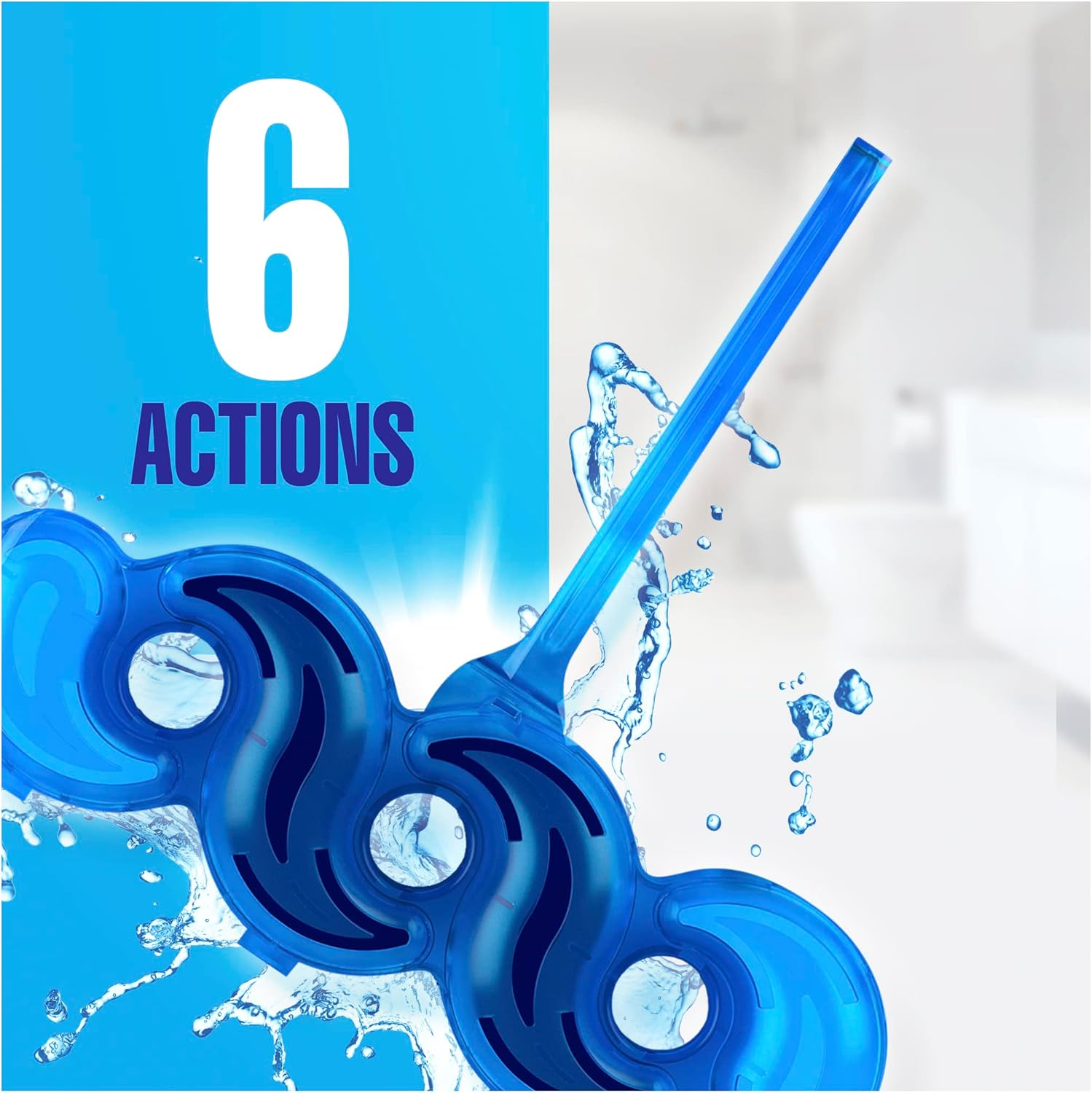 Harpic Blue Power Toilet Block Cleaner, Atlantic Burst (Pack of 1) image number 1