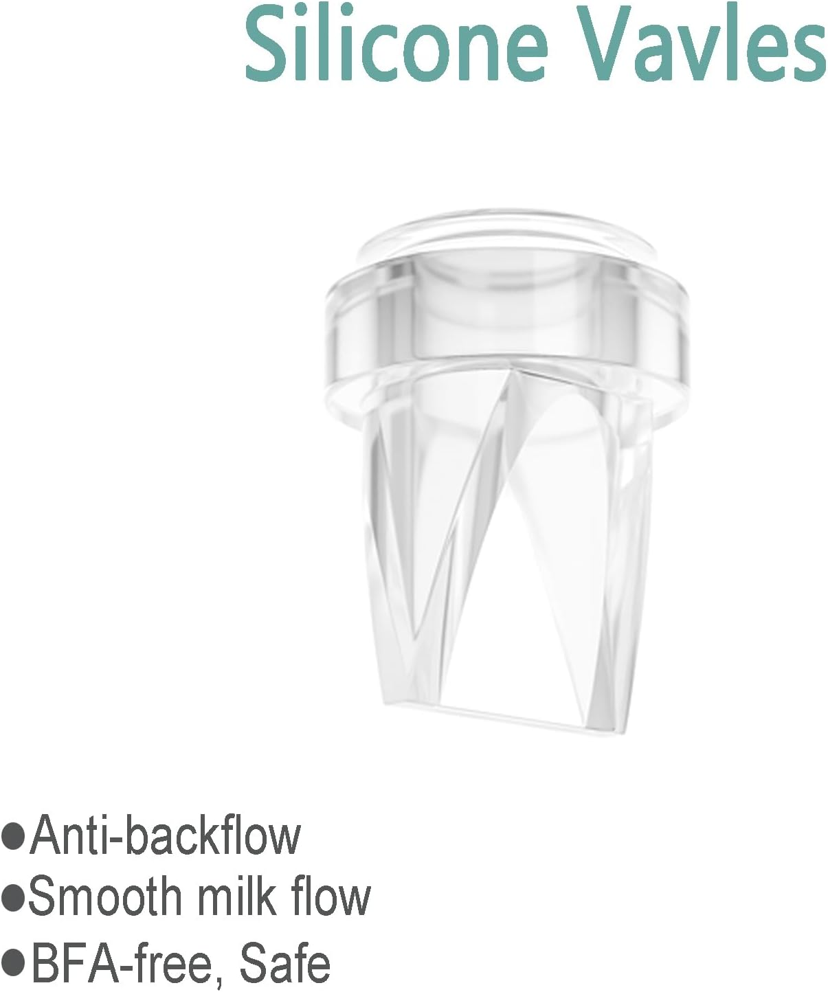 Duckbill Valve Silicone Diaphragm 6Pcs, Suitable for Mommed S21 Breast Pump, Compatiable with Missaa Mumgaroo S18/S19, Breast Pump Parts Replace Accessories image number 4