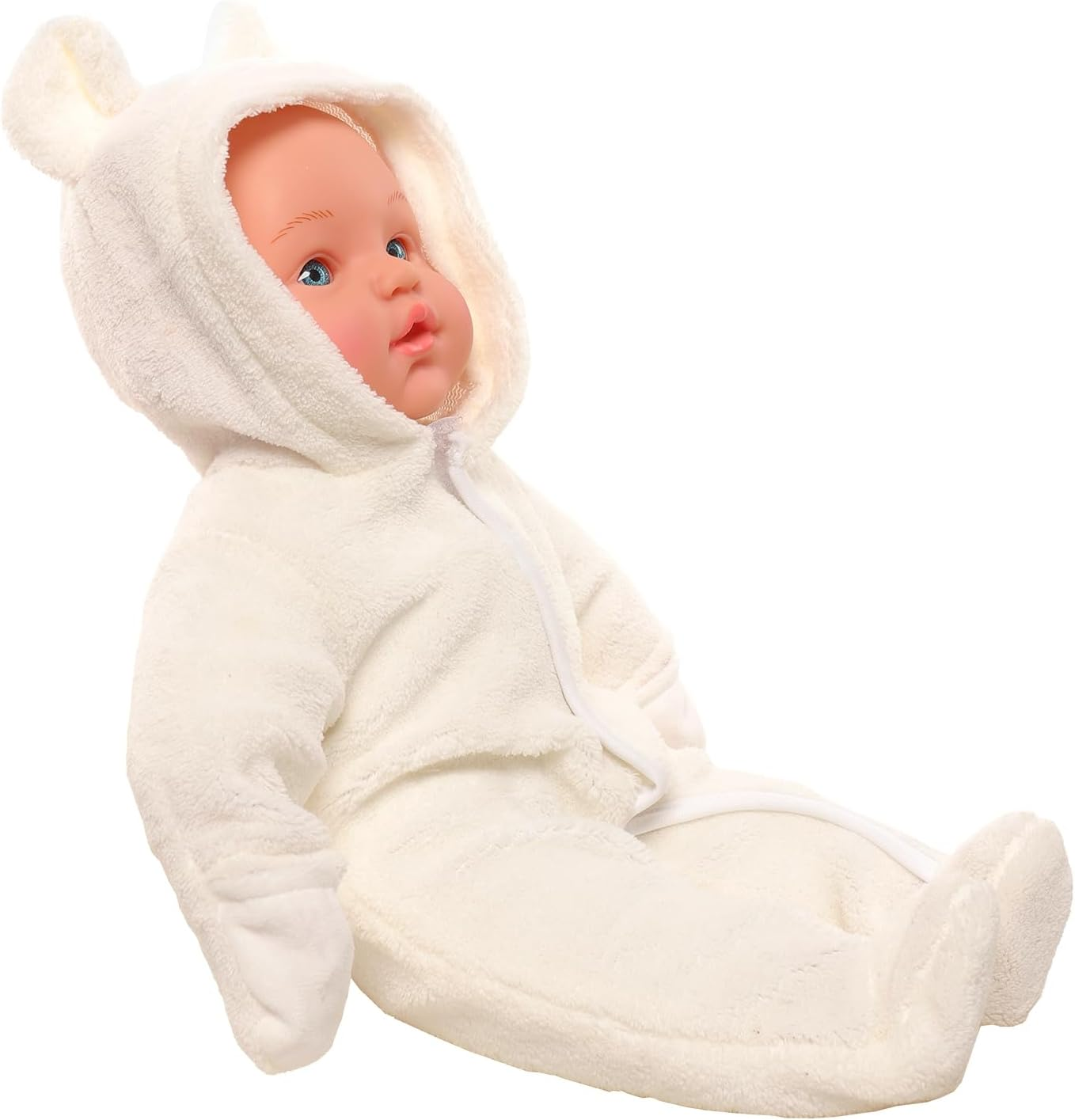 Barwa 15 Inch Baby Doll with Cute Jumpsuit Soft-Body Realistic Lifelike Baby Dolls Silicone Rebirth Baby Dolls Cute Outfits for Toddlers image number 3