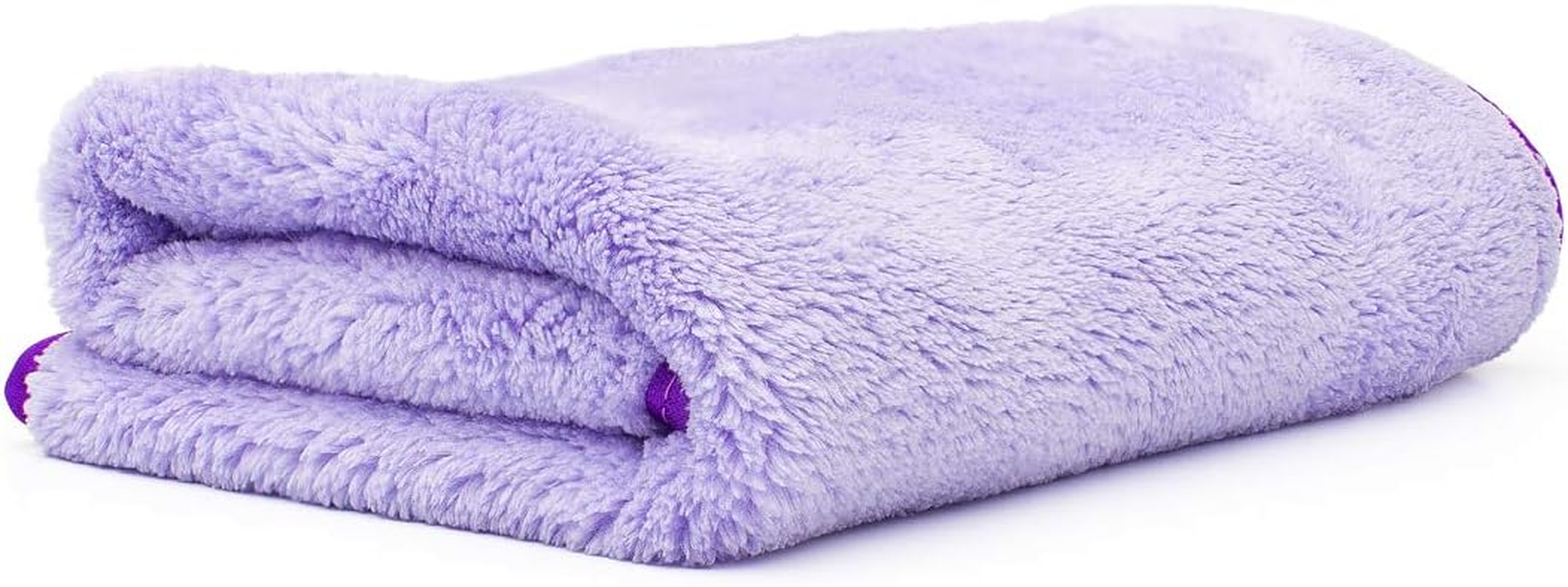 The Rag Company - Minx Royale - Professional Microfiber Detailing Towels, Premium 70/30 Blend, Super Plush, Rinseless & Waterless Wash, Buffing & Polishing, 400Gsm, 16In X 16In, Lavender (6-Pack)