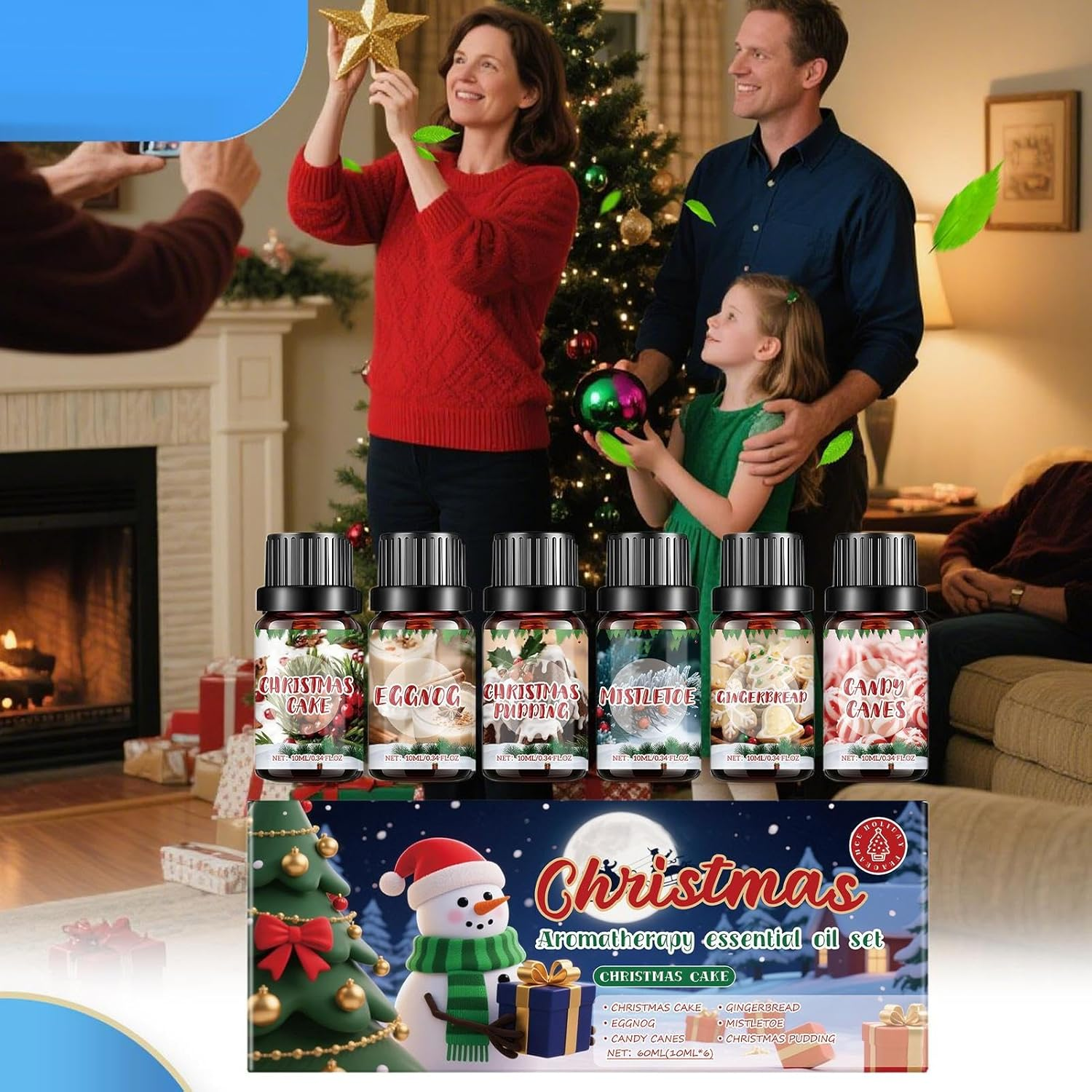 Wezalget Oils for Diffuser, 6 Pieces Set of Aromatherapy Oils Christmas &ndash; Autumn Ambient Perfumer for Purifier Soap Meditation Spa Birthday image number 6