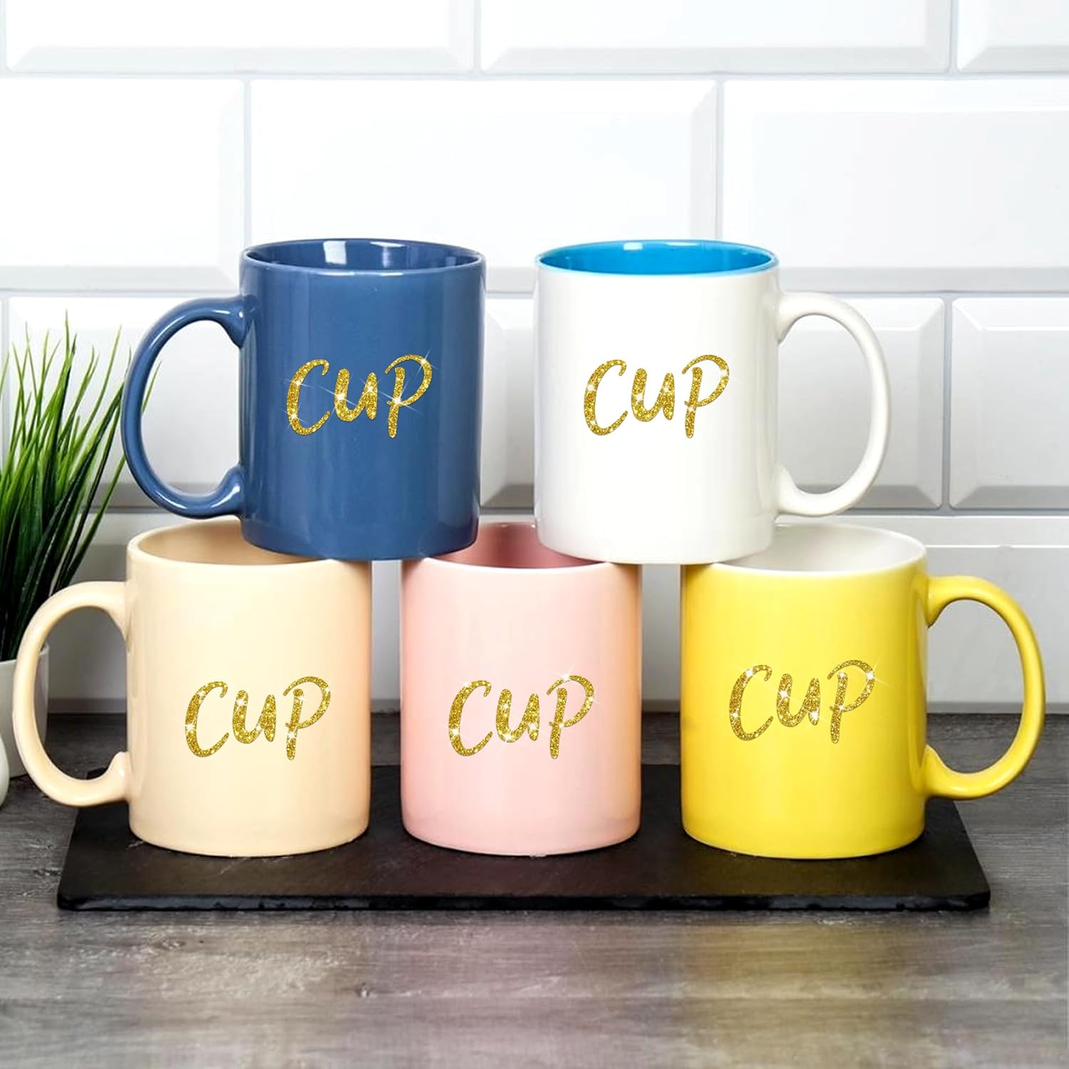 648Pcs Letter Stickers 8 Sheets Alphabet Stickers, 1 Inch Vinyl, Glitter, Self-Adhesive, Waterproof ABC, Number, Graduation Cap, Water Bottles, Scrapbook Crafts (8, Gold) - Black image number 2