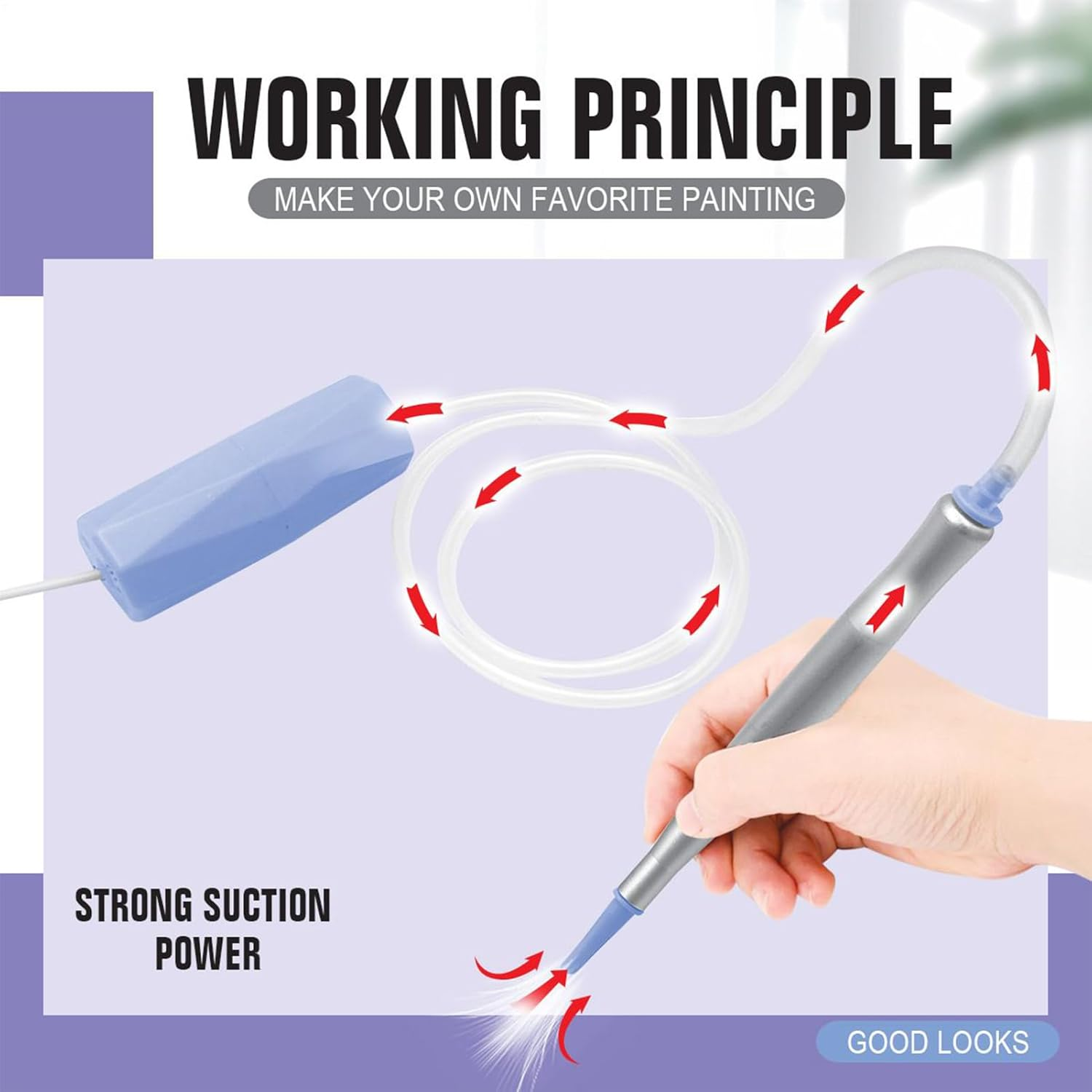 Apujent Dotting Tools for Painting - Electric USB Vacuum Dotting Tools,Craft Accessories for Beginners Adults Children Crafts Creations image number 1