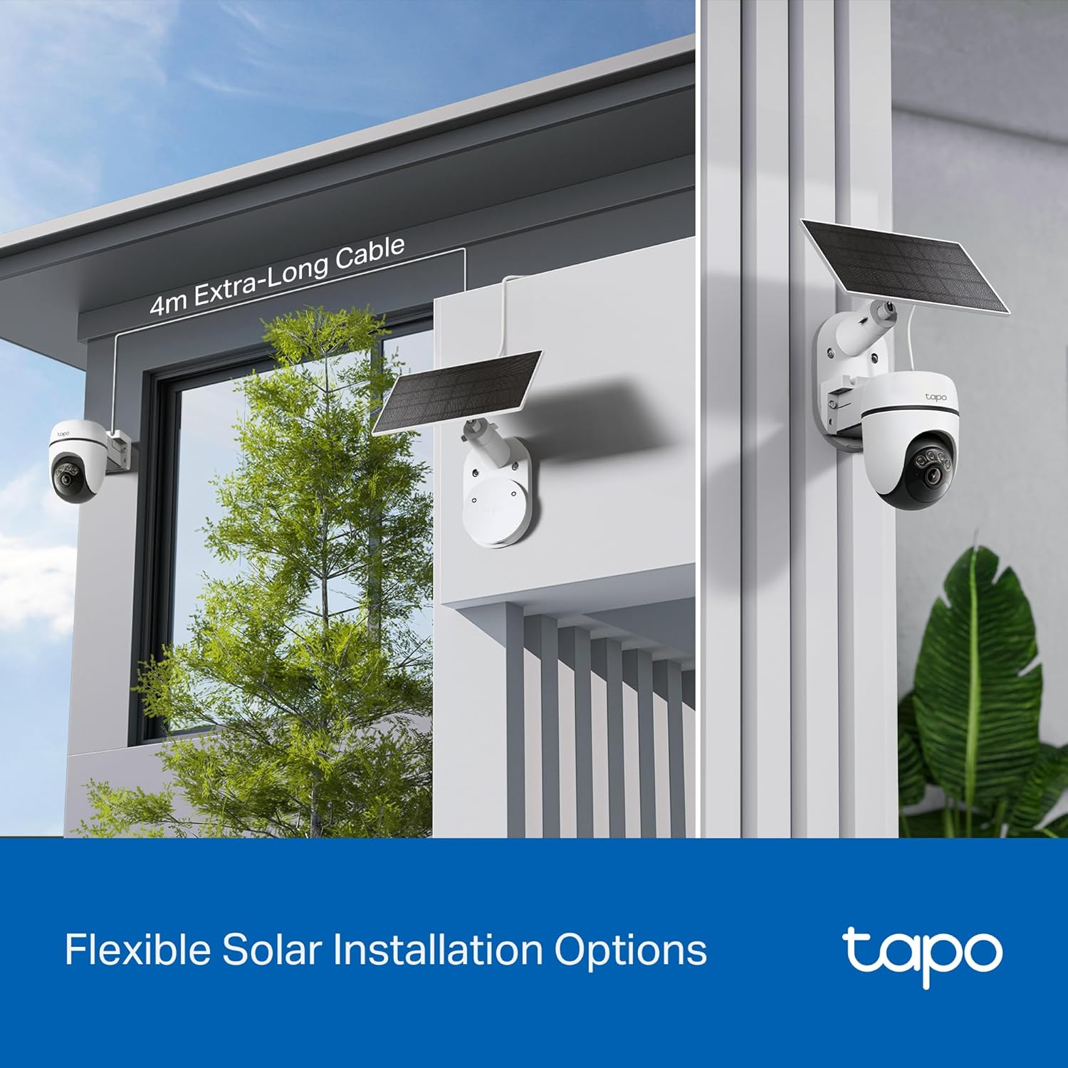 Tapo C610 Kit 2K 3MP Wireless Outdoor Wifi Camera with Solar Panel, 360&deg; PTZ Surveillance Camcorder Battery 6700Mah, Human Detection, Color Night Vision, AI Tracking, IP65