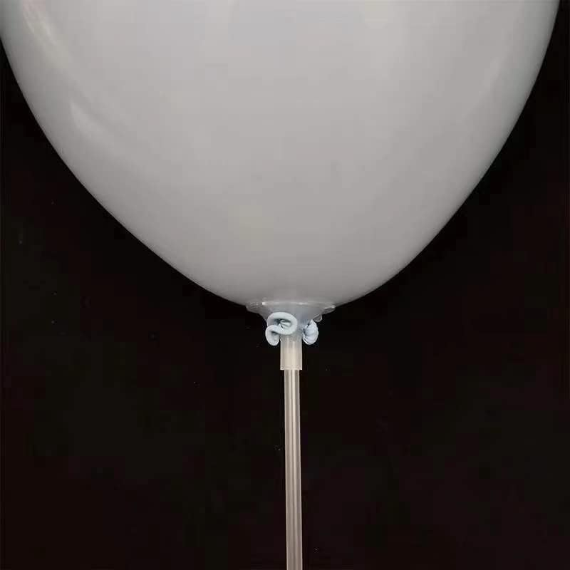 100 Balloon Holder Rods for Thickened Balloons for Weddings, Birthdays, Festivals, and Anniversary Parties Balloon Decorations for Children, Boys, and Girls (32Cm Transparent Color) image number 6
