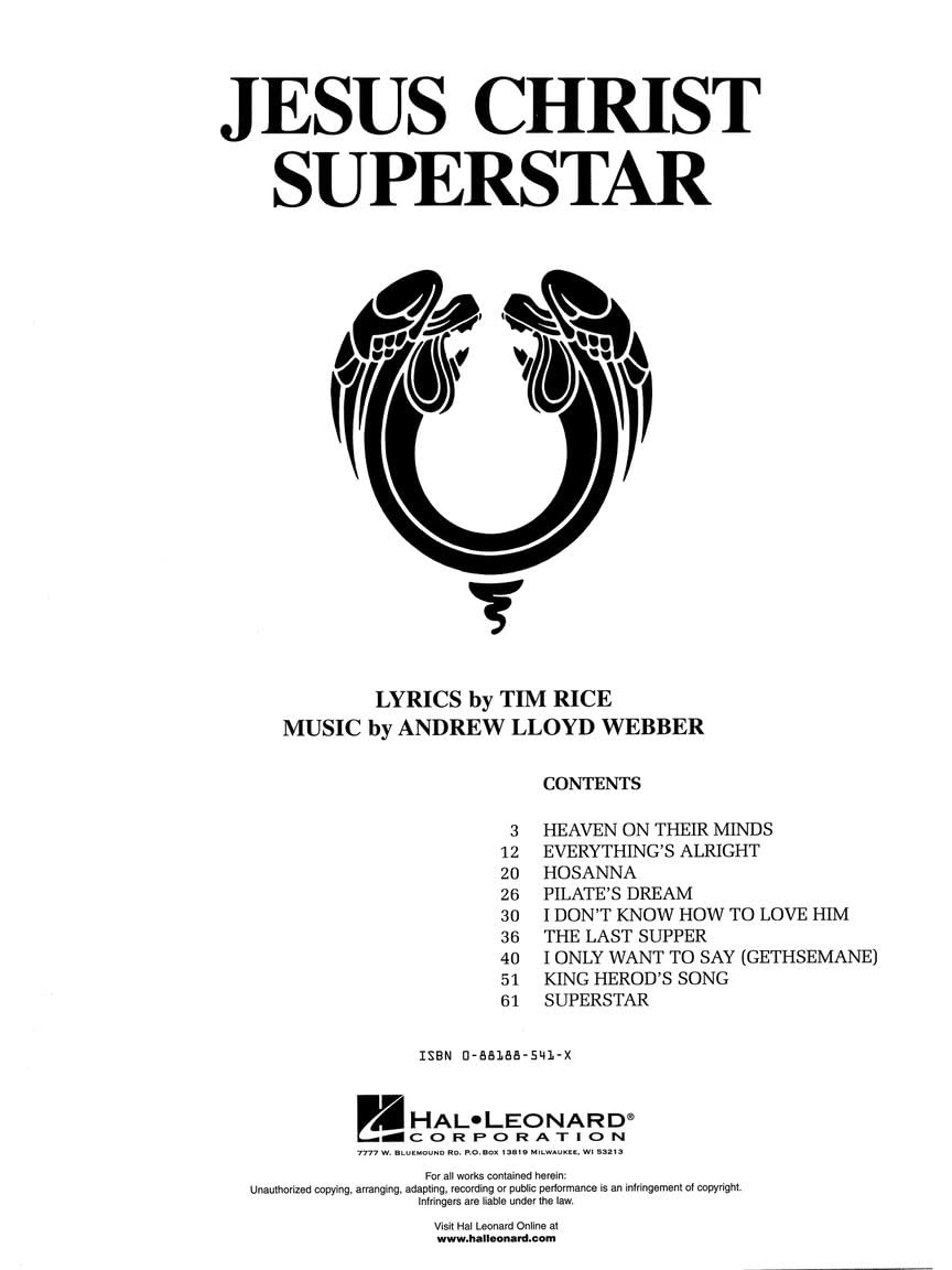 Jesus Christ Superstar -- a Rock Opera: Piano/Vocal image number 5