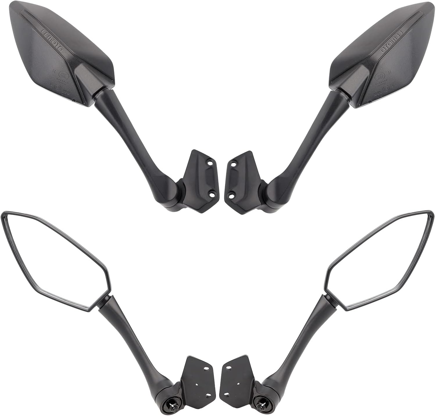 Mokuo Motorcycle Rearview Mirrors Fit for CFMOTO 300SS,CF250SR 300SR Right&Left OEM Parts Number 7010-03-000007-H08-L/7010-03-000007-H08-R image number 2