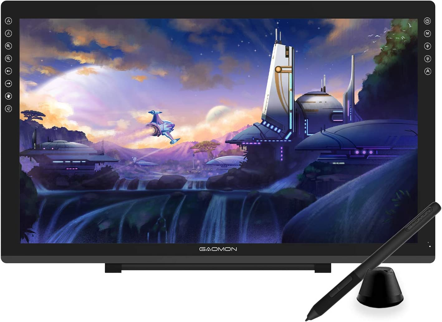 GAOMON PD2200 Drawing Tablet with Screen, Full-Laminated Digital Art Tablet with 8 Touch Buttons, Battery-Free Stylus, Tilt, 130% Srgb, 21.5 Inch Graphics Tablet with Stand for Mac, Windows PC image number 3