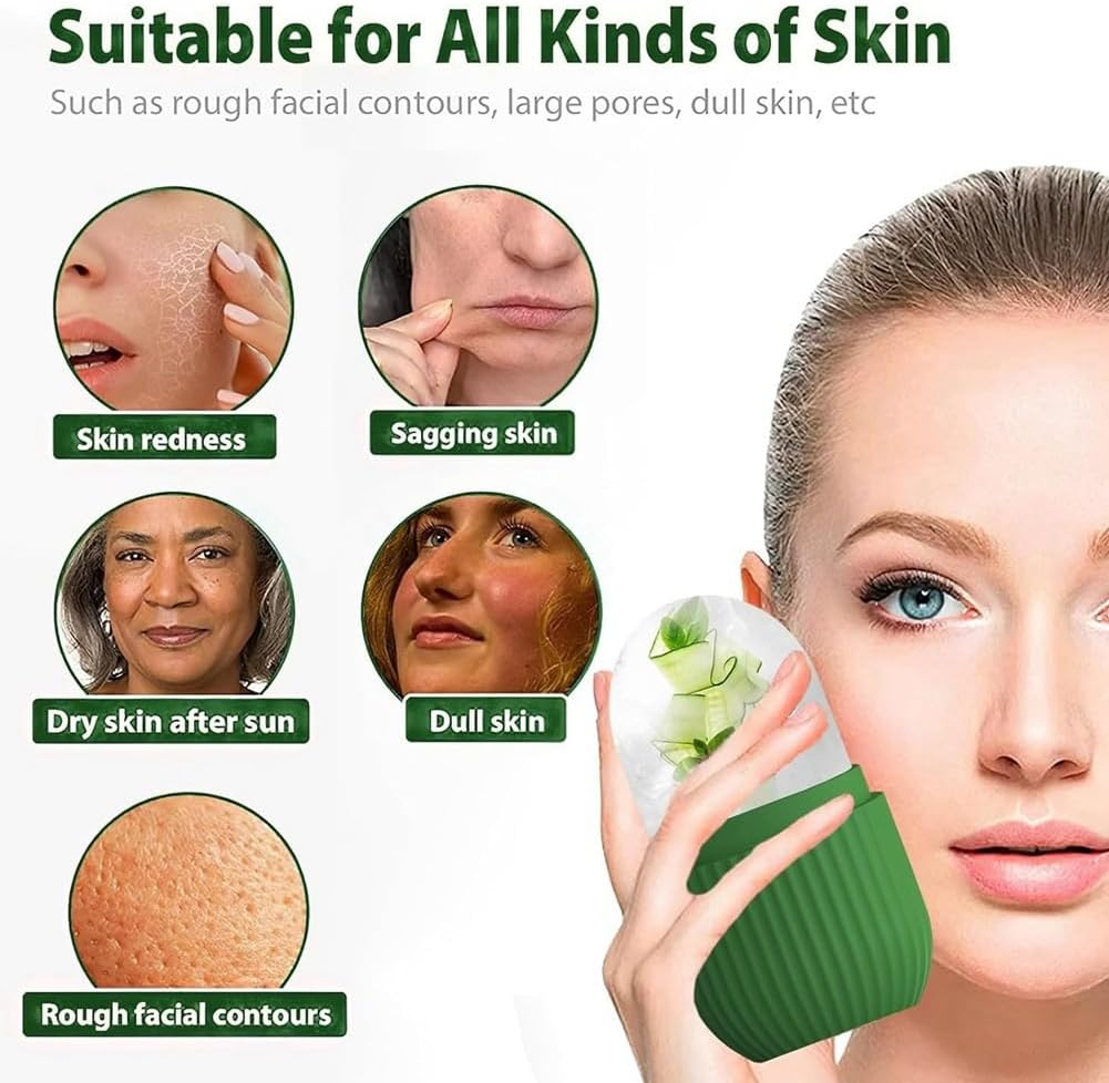 Square Ice-Cube Mold Ice-Cube Roller for Face,Eyes and Neck Naturally Conditioning and Skin Care,De-Puff Eye Bags B image number 3