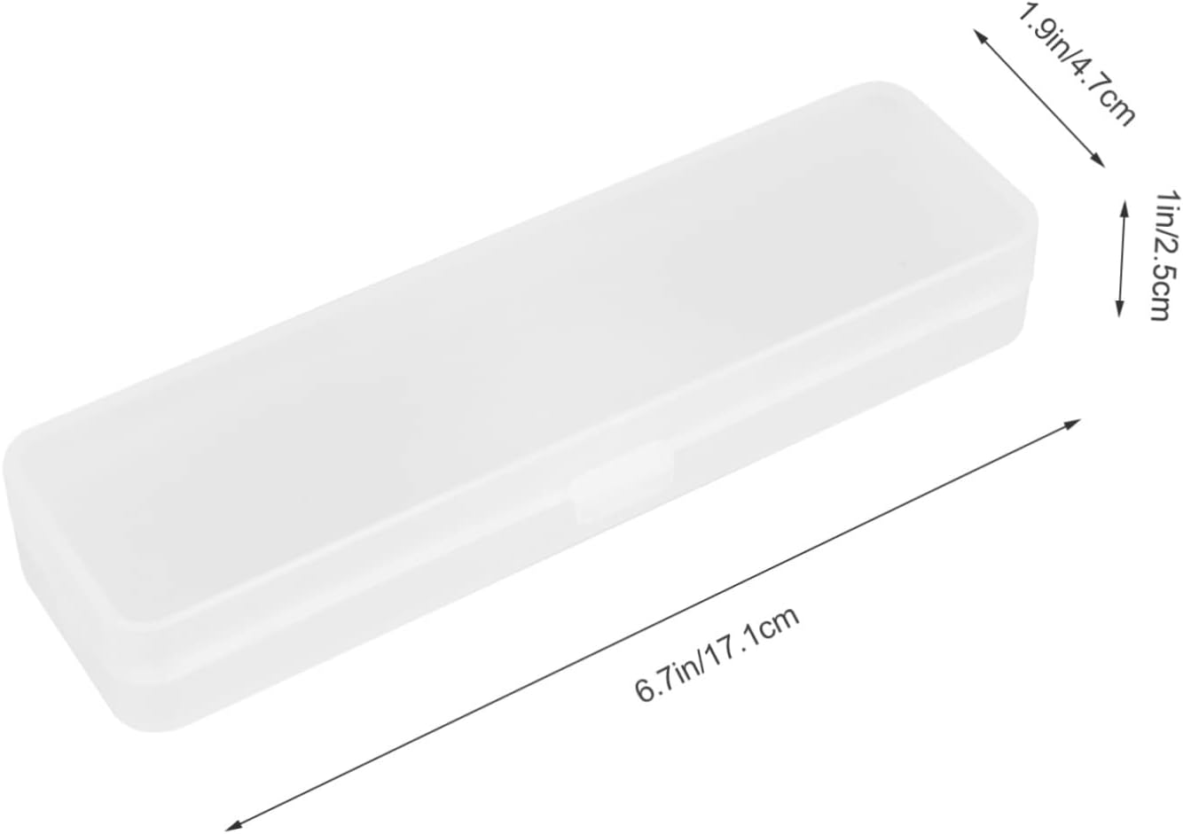 SEWACC 5Pcs Oblong Pencil Storage Box Scratch-Resistant Stationery Organizer for School Office and Home Use Semi-Transparent Design Ample Space for Pens and Accessories