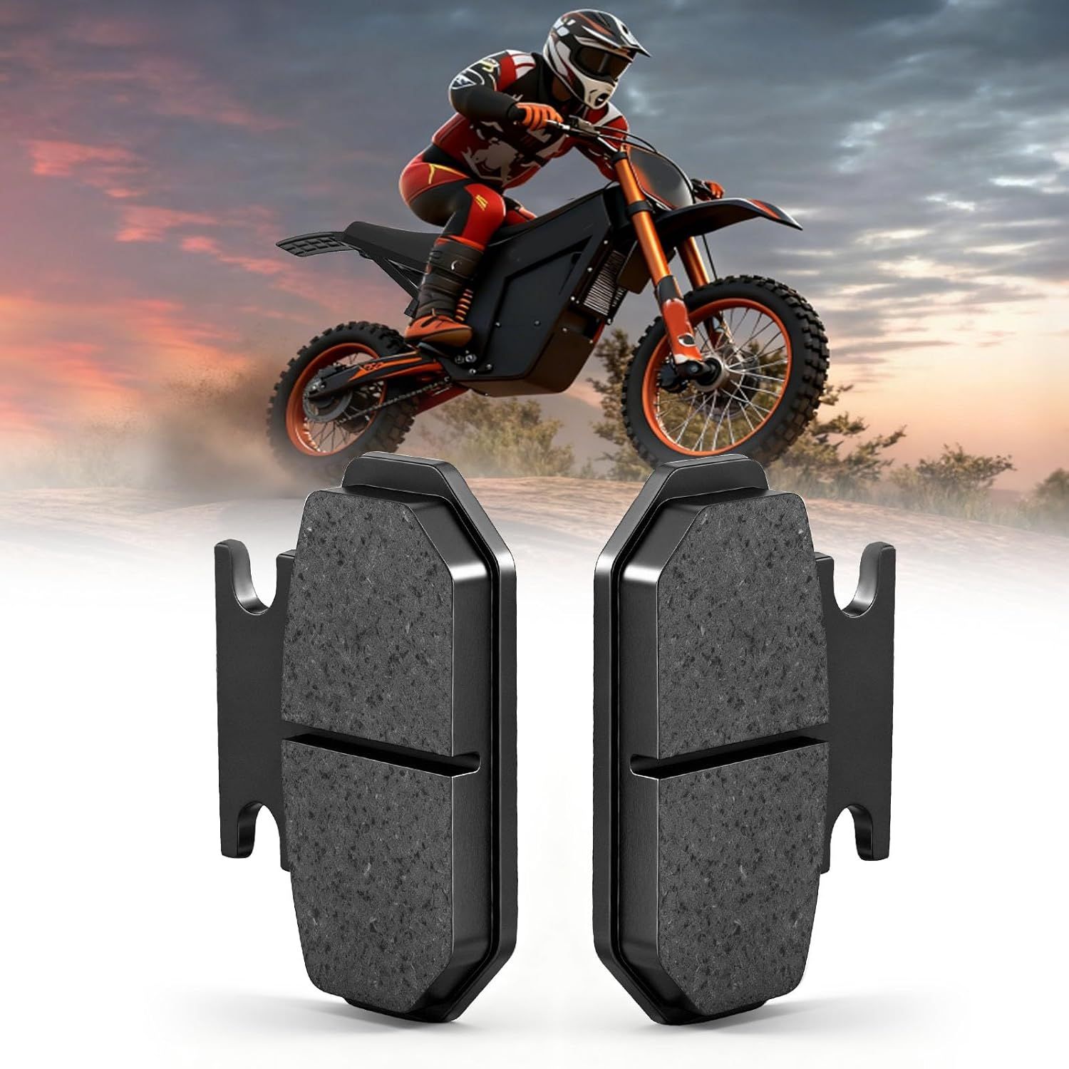 JERBOR 1 Pair of Brake Pads for Tuttio Soleil01 Electric Drit Bike, Front Rear Disc Brake Pad Durable Low Noise Electric Dirt Bike Brake Pads for Tuttio Accessories image number 3