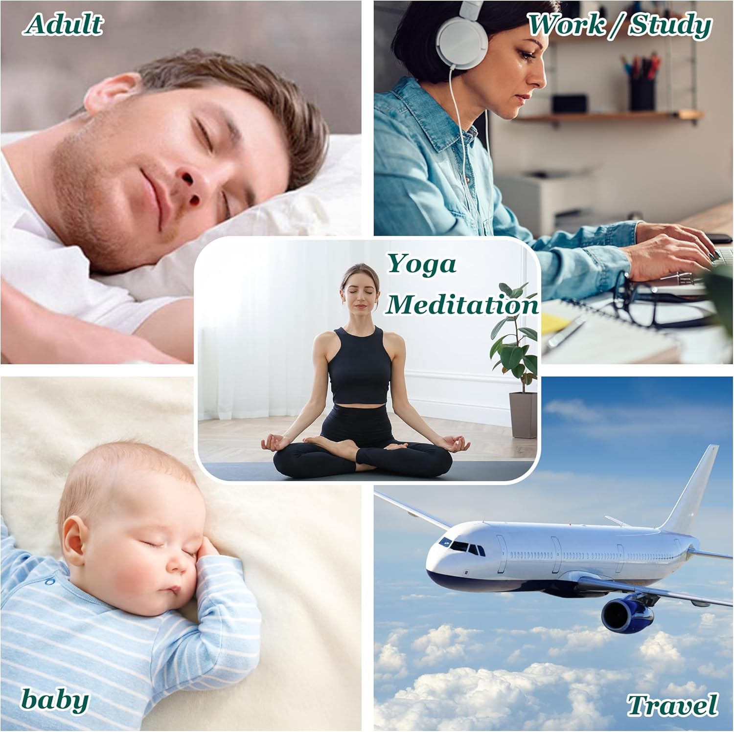 Portable White Noise Machine, 52-Hour Lasting Travel Sound Machine with Headphone Jack, 20 Soothing Sounds, Adjustable LED Light, 3 Timer Modes & Memory Function, Promotes Deep Sleep for Baby, Adults image number 4