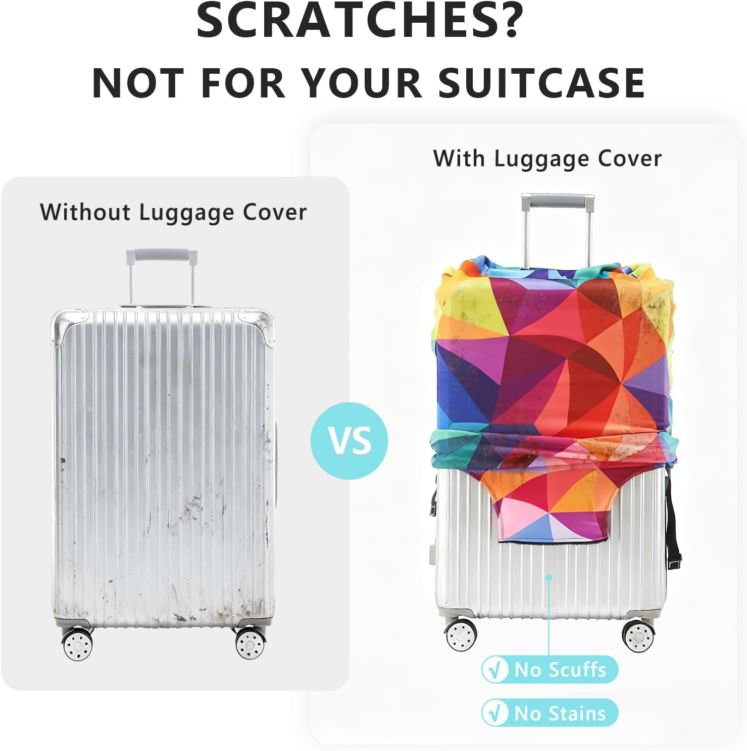 TRAVELKIN Luggage Cover Washable Suitcase Cover Suitcase Protector Anti-Scratch Fits 18-32 Inch Luggage image number 1