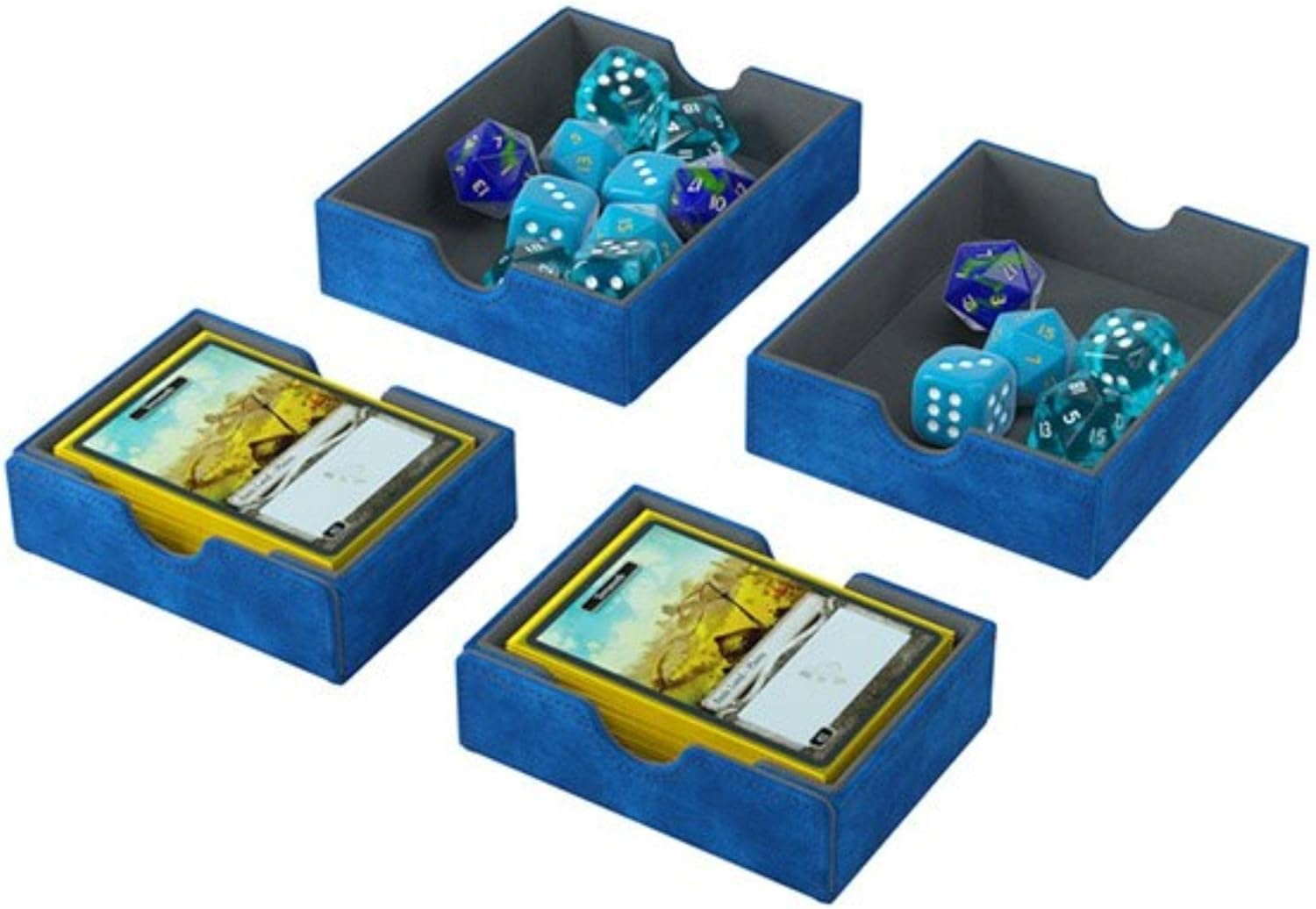 Gamegenic Game'S Lair 600+ Convertible Deck Box | Double-Sleeved Card Storage | Premium Card Game Protector | Nexofyber Surface | Holds up to 600 Cards | Blue Color | Made By,Various,Ggs20087Ml image number 1
