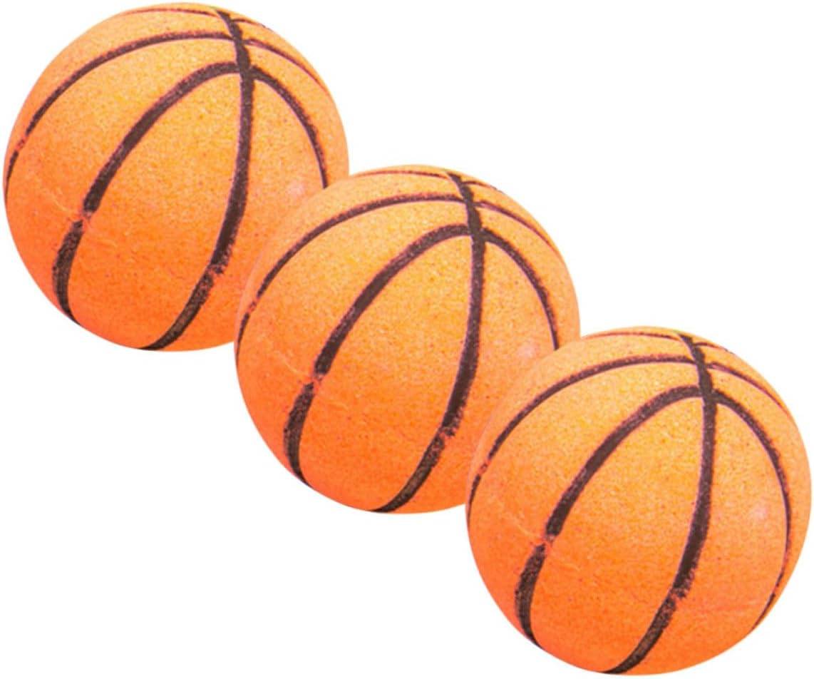 COOLHIYA 3Pcs Essential Oil Bubble Bathing Balls Basketball Shape Bath Salt Balls for Boys and Girls image number 1