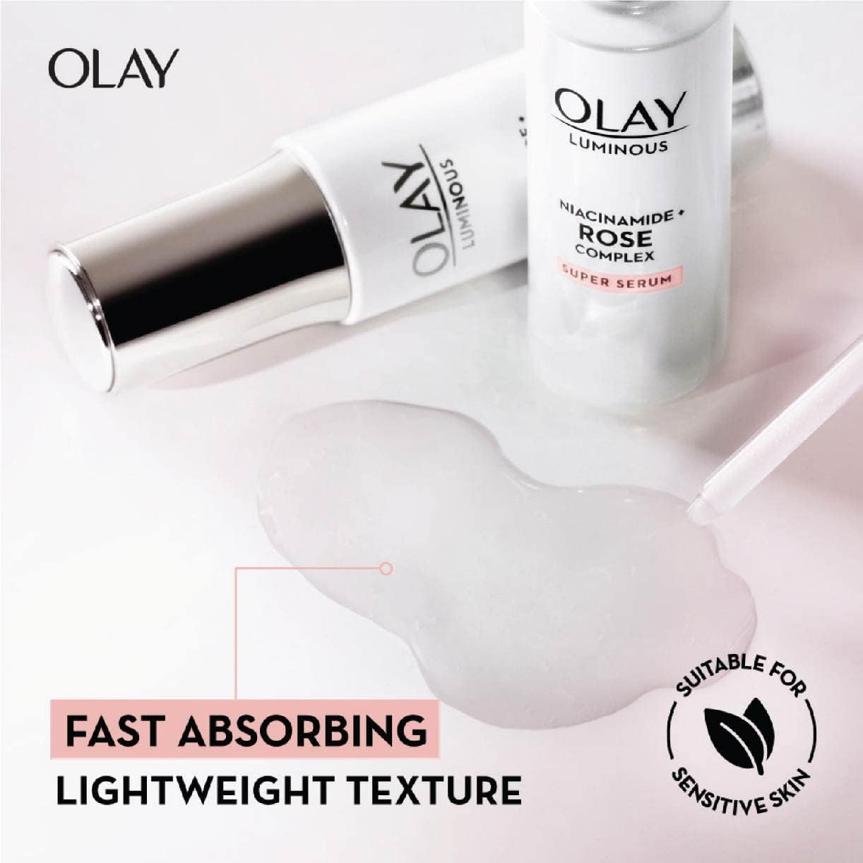 OLAY LUMINOUS 30Ml NIACINAMIDE + ROSE COMPLEX SUPER SERUM REPAIRS TIRED and DULL SKIN image number 6