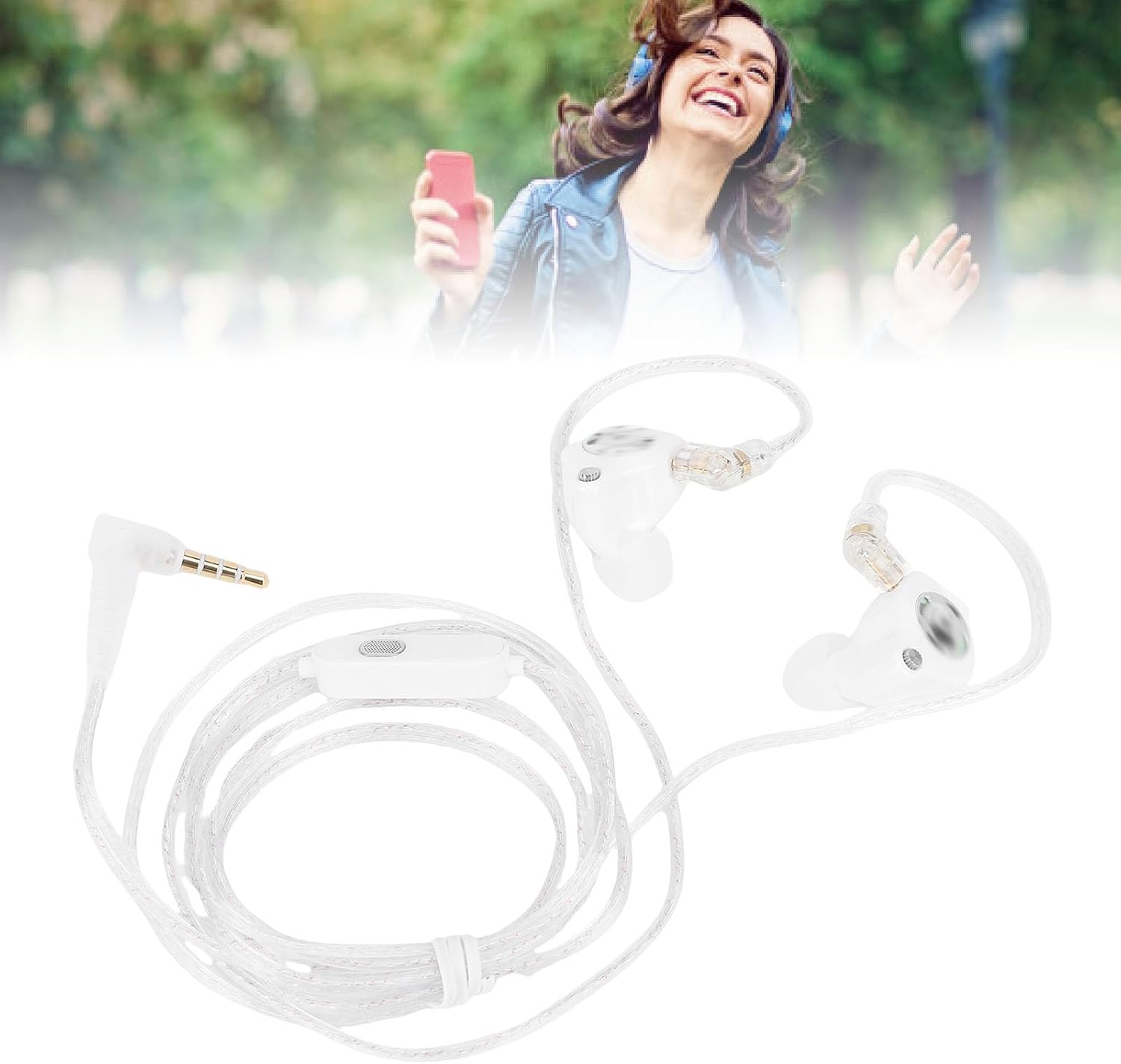 Dpofirs Hybrid Driver Wired Earbuds with Detachable Cable, 3.5Mm Hifi Earphones with Microphone, 25Db Noise Isolation for Gaming PC image number 6