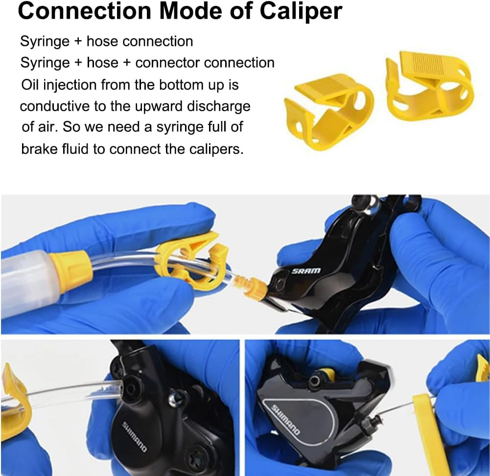 Reelau Brake Bleed Kit,Bicycle Bleeder Hydraulic Disc Brake Bleed Kit Tool for Shimano, for MAGURA, for TEKTRO, for SRAM Series image number 1