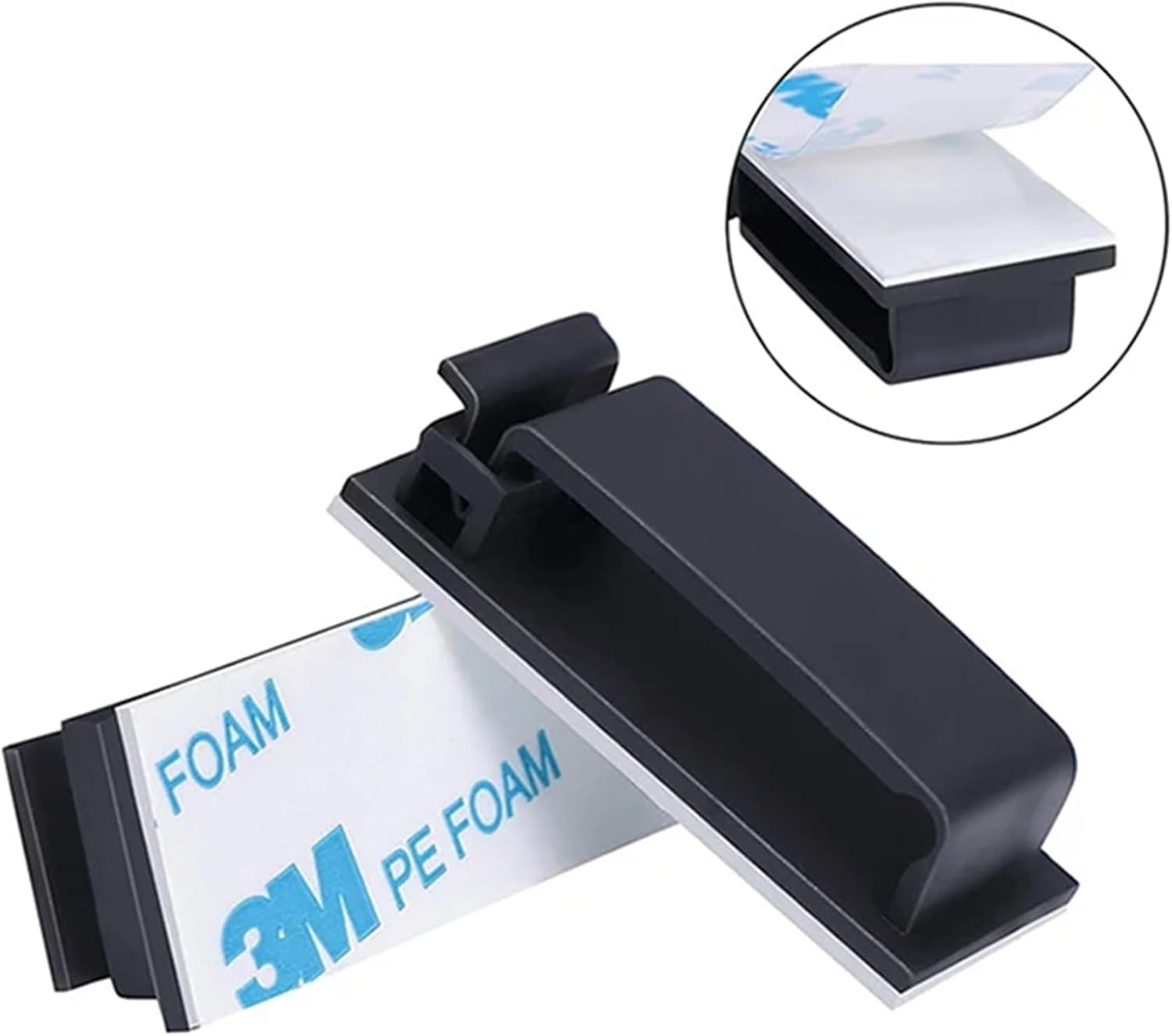 Clearhill 25Packs Self Adhesive Cable Management Clips,64.5Mm/2.54In White Durable Wire Organizers Cord Holder for TV, PC, Laptop, Ethernet, Desktop, Home, and Office