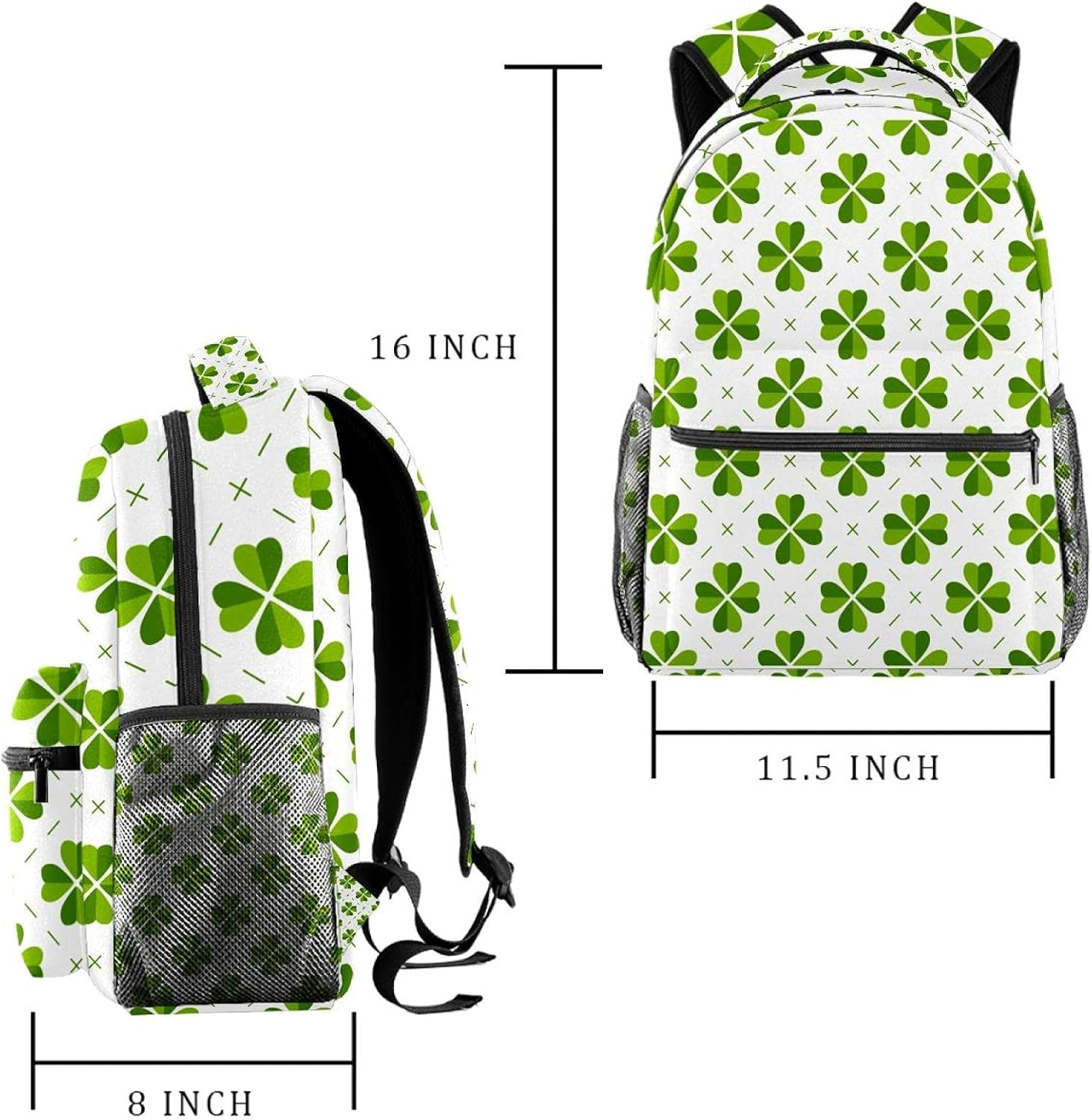 Four Clover Backpack Students Shoulder Bags Travel Bag College School Tote Backpacks image number 4