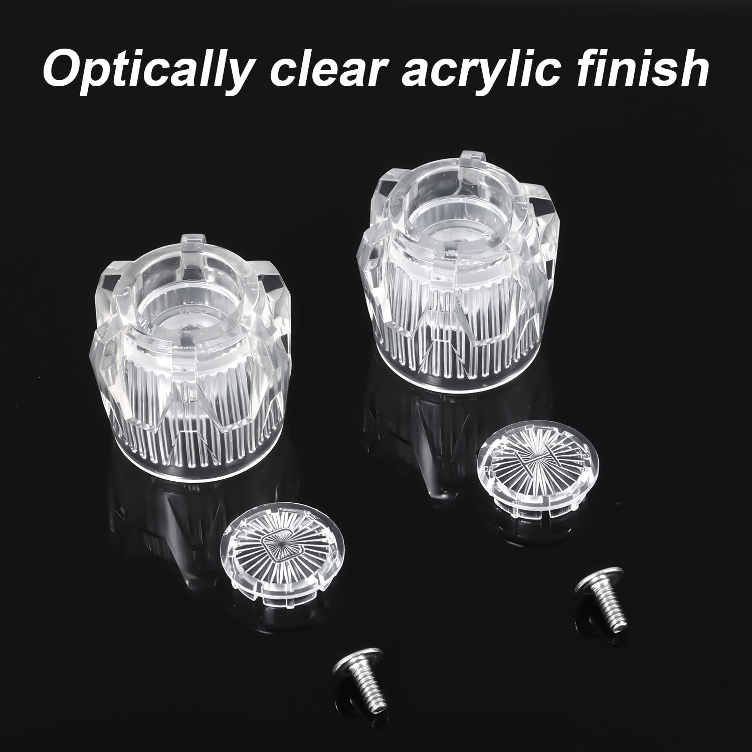 Clear Acrylic Shower Handles, 2Pcs Hot and Cold Bathtub Knobs Shower Faucet Handle,Clear Acrylic Bathtub Faucet Knobs,Acrylic Bath Tub Knob Faucet Handles for Shower and Tub image number 5