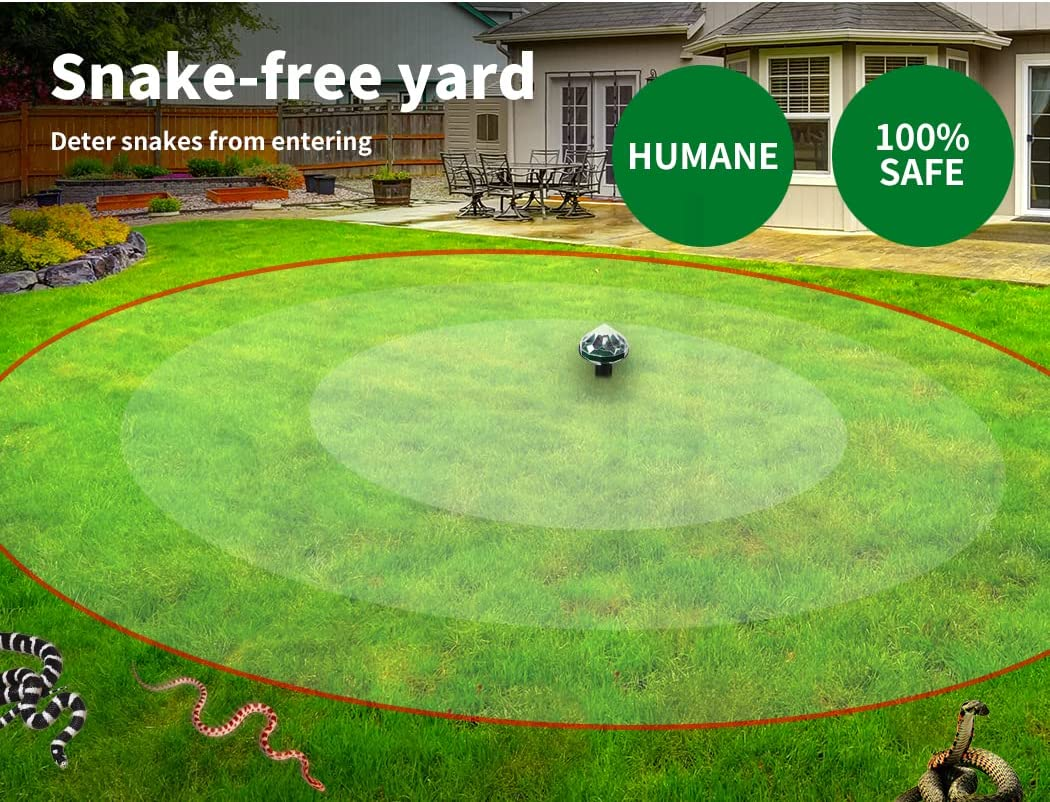 4X Snake Repeller Rat Mouse Trap Pest LED Solar Powered Repellent Rodent image number 5