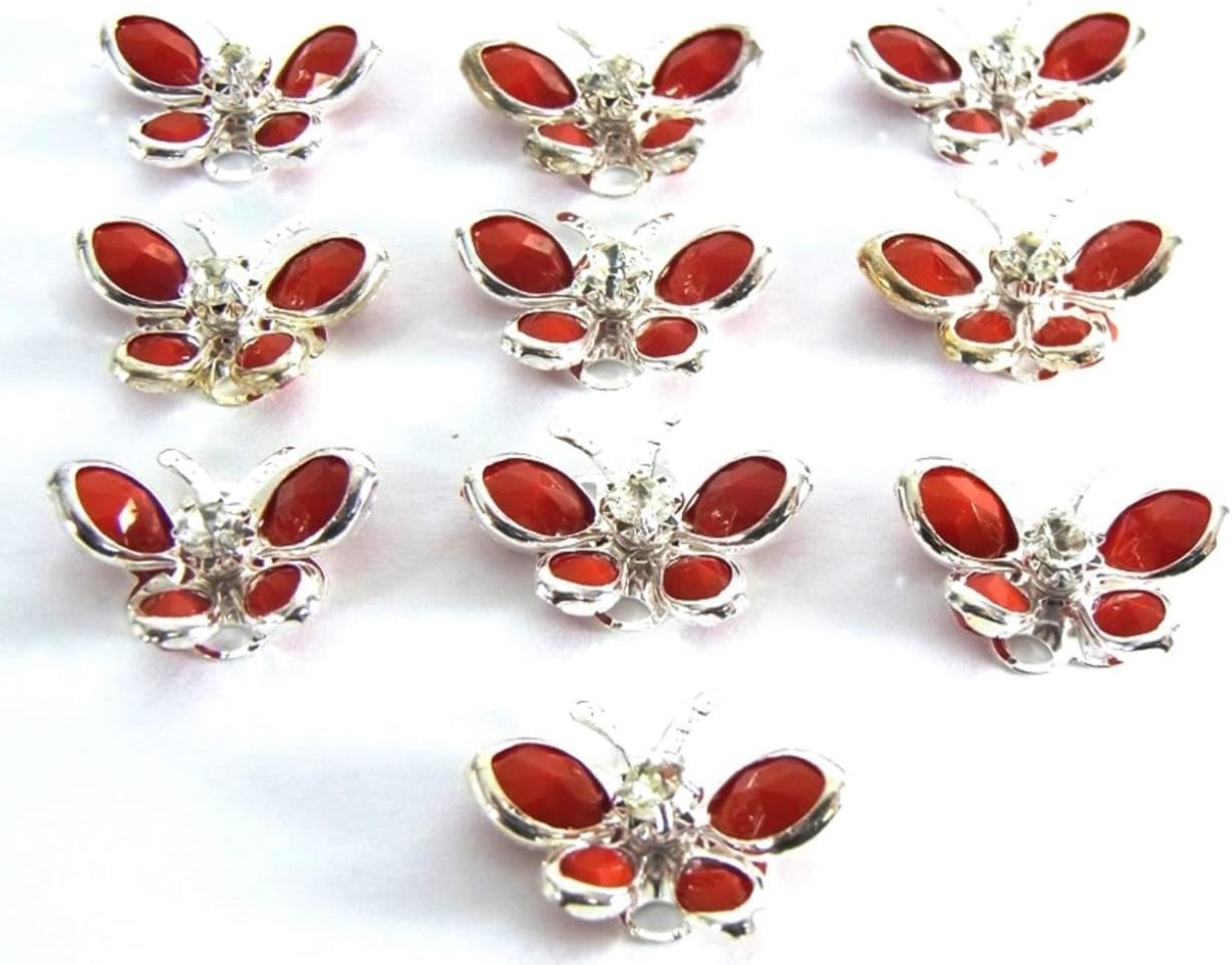 Camellia Parts SA-P858 Pink Butterfly Set of 10, 0.9 X 0.7 Inches (22 X 17 Mm) image number 1