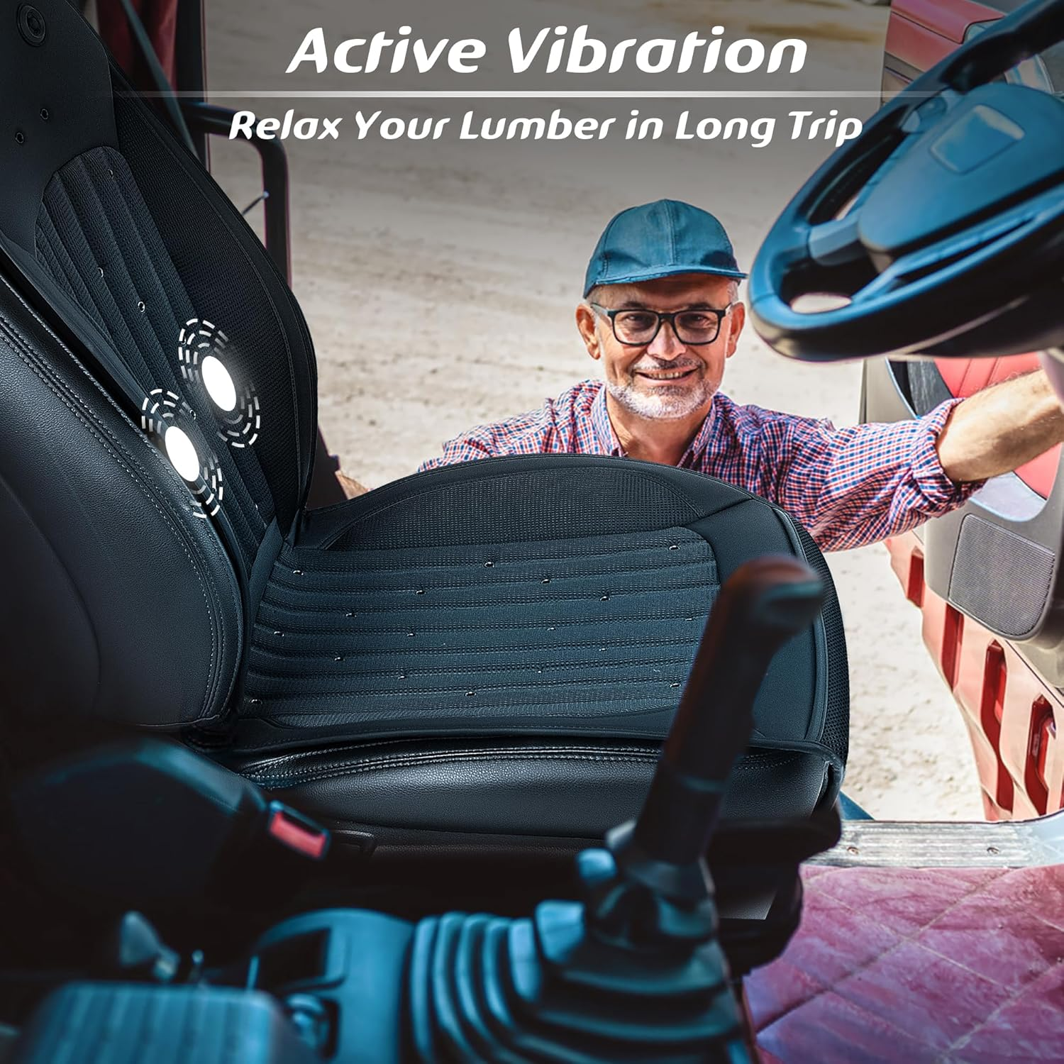 Paffenery 2025 Upgraded Cooling Car Seat Cover Front Seat, 12V-24V Ventilated Cooling Car Seat Cushion, Cooled Seat Cover for Car SUV Truck Universal Fit, Fashion Black - Fashion Beige image number 7