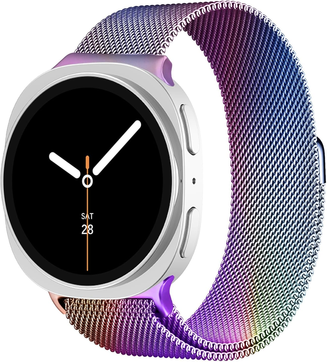 Milanese Loop Metal Band for Samsung Galaxy Watch 8 Band 40Mm 44Mm/8 Classic 46Mm Women Men,Mesh Magnetic Stainless Steel Strap for Samsung Galaxy Watch 8 Bands 44 Mm 40 Mm/8 Classic 46 Mm Wristband