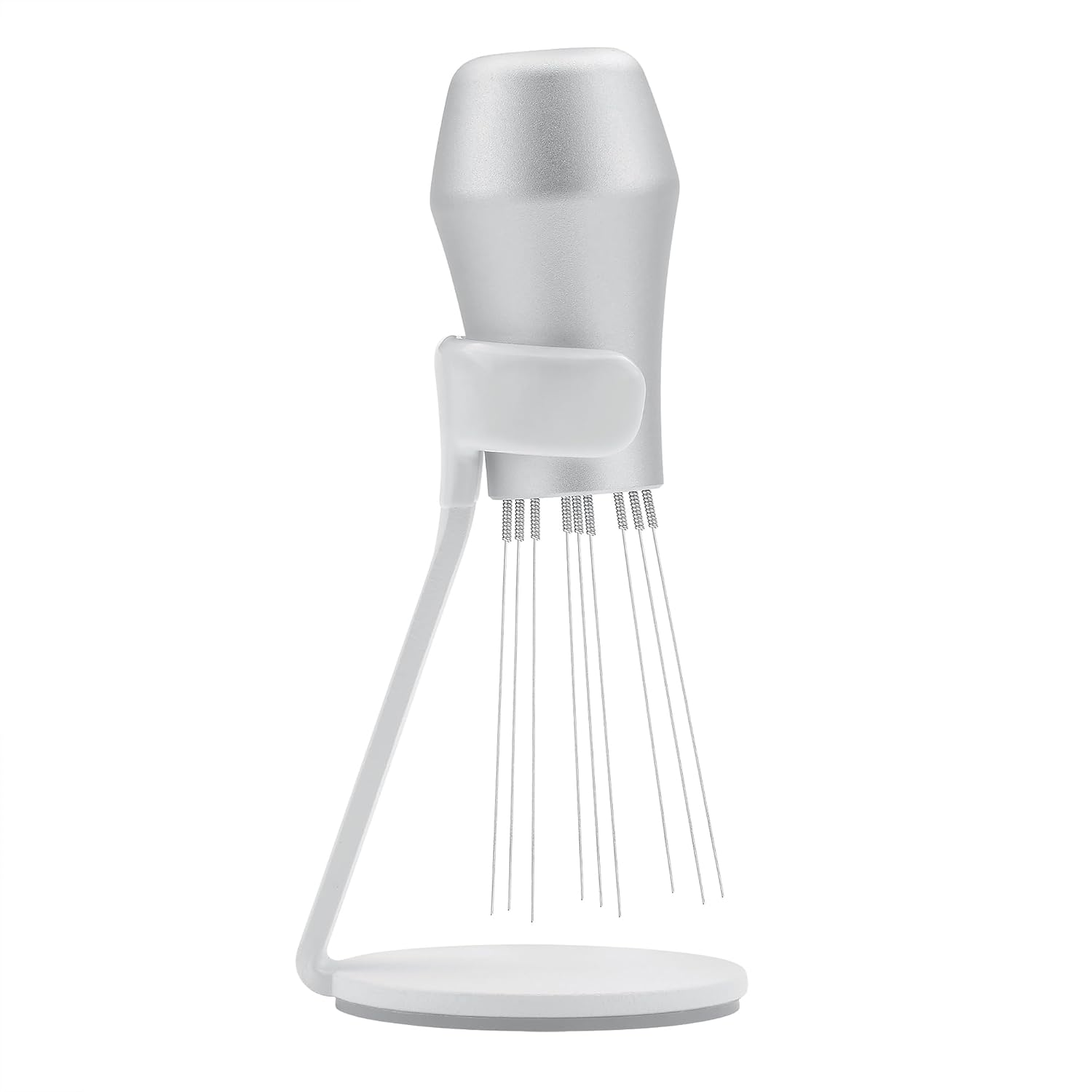 Normcore WDT Distribution Tool with Stand V3, Weiss Distribution Technique, 9 Prong Needle Espresso Stirrer, American Walnut Wood Handle