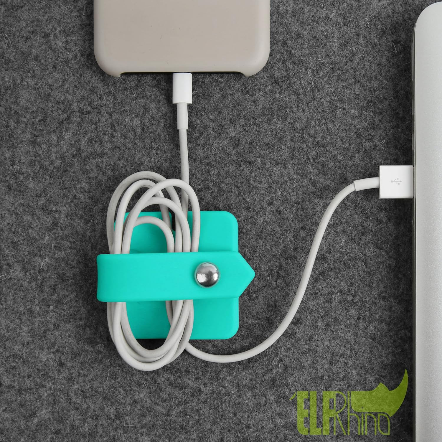 Cord Organizer Tangle-Free Earphone Organizer Headphone Earphone Cable Organizer Cord Wrap Winder Earbuds Wrap Winder Cord Manager Cable Winder 2 Pieces Black+Blue image number 3