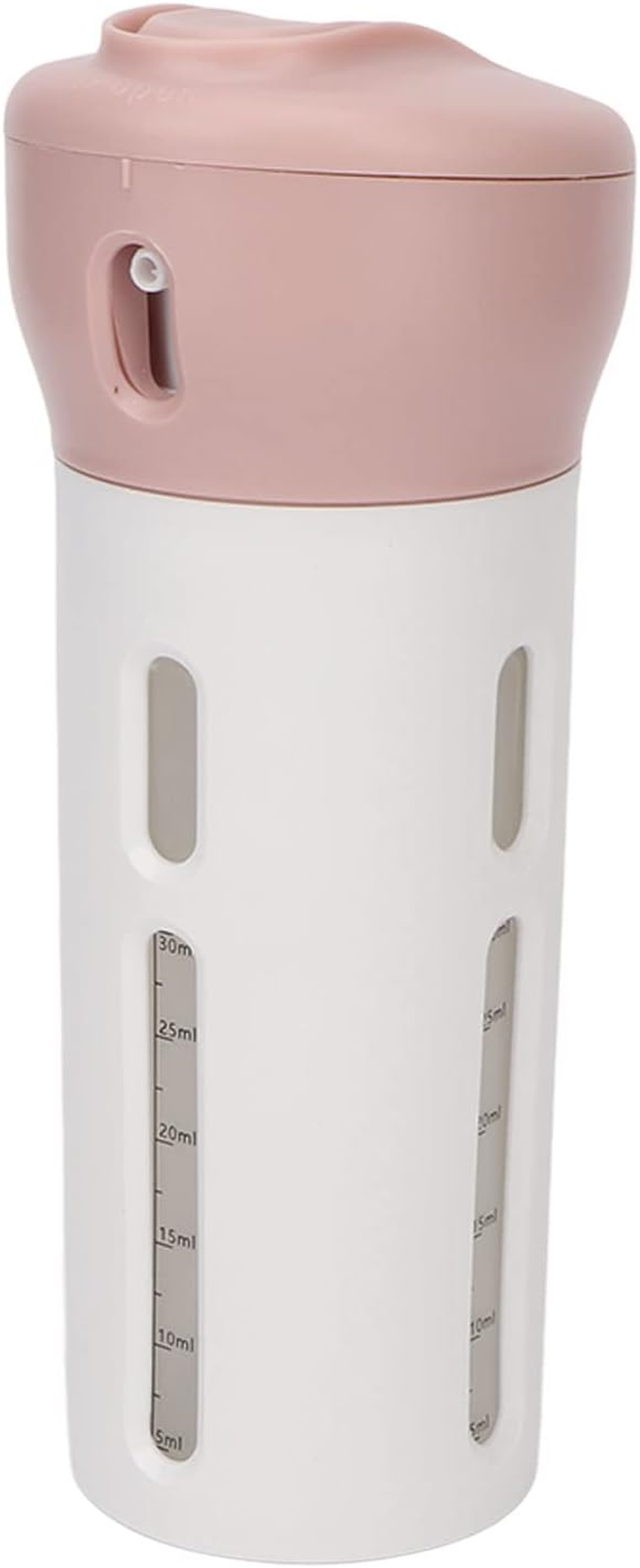 Travel Container, 4 in 1 Travel Dispenser Transparent Safe Leakproof 40Ml Portable Refillable with Sticker for Shampoo for Conditioner (Pink)