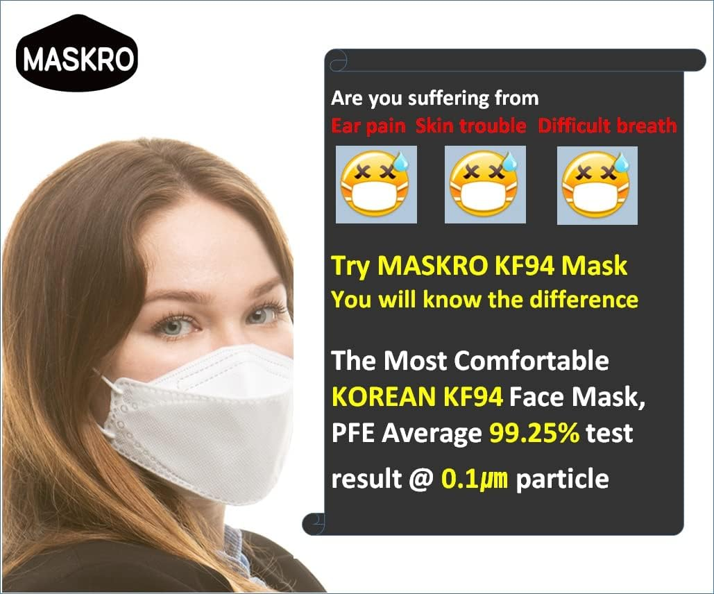 [10Pack] KF94 Made in Korea - Ships from Australia, Made in Korea KF94 Face Masks, Comfortable and Breathable KF94 Disposable Face Masks, Individual Package image number 2