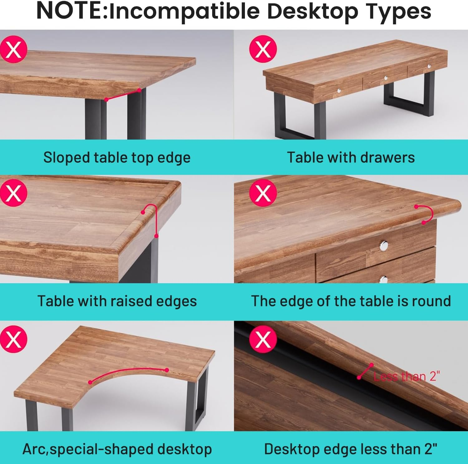 Uandhome Desk Extension,Ergonomic Desk Extension, Foldable Table Extensions,Black Keyboard Tray, Sturdy Computer Desk Extensiones, Keyboard, Elbow Armrest Support for Home, Office (White) - White image number 6