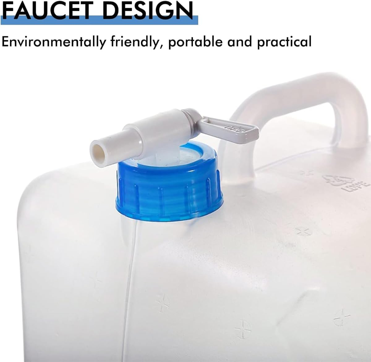 AIMALL 3Pcs Folding Camping Water Containers with Spigot &ndash; 10L 15L 20L Bpa-Free PE Portable Water Storage Buckets with Faucet and Handle for Outdoor Hiking Self-Driving Tour image number 2