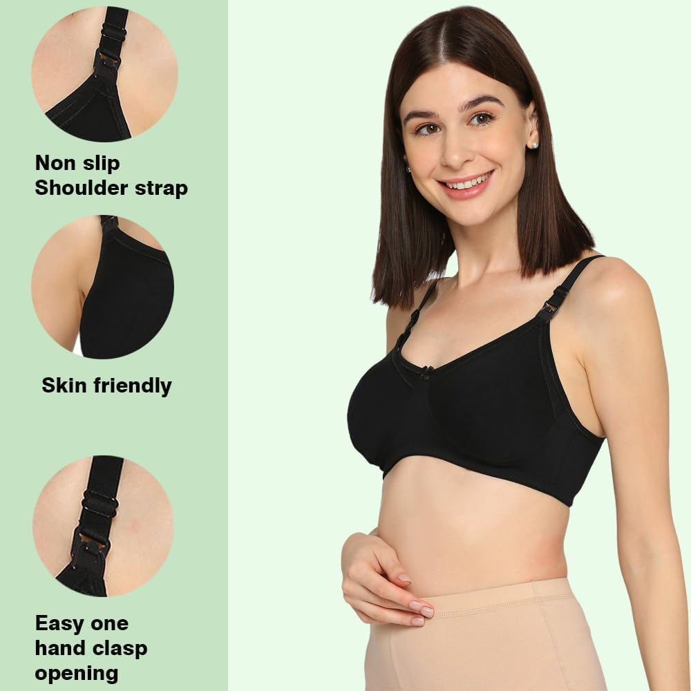 Women'S Cotton Full Cup Non-Wired & Non-Padded Feeding Bra | Nursing Bra | Maternity Bra image number 6