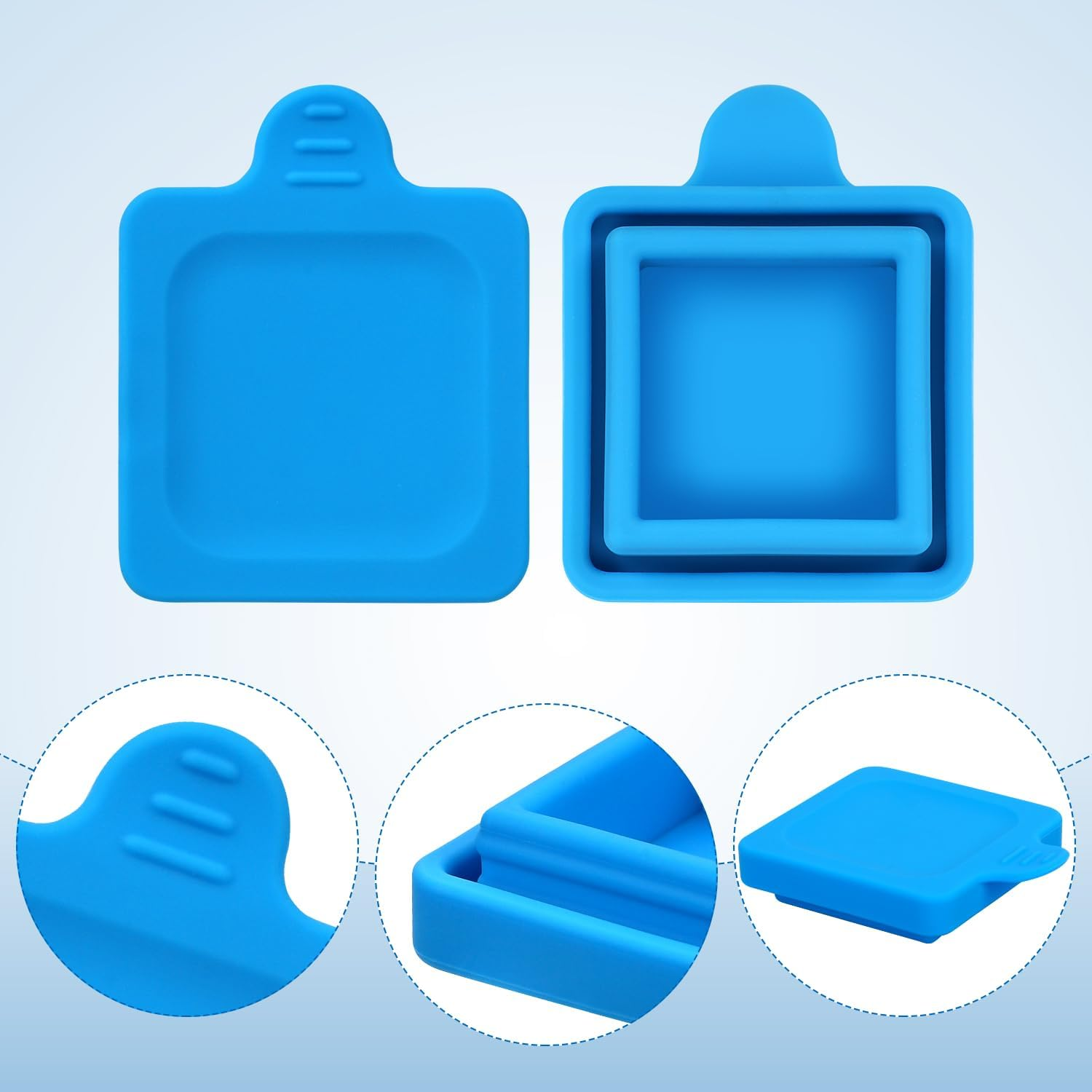 2Pcs Silicone Grease Chute Cover for Traeger Grill, 1.8X1.8 Inches Grease Chute Sealing Cover Accessories for Traeger Ironwood 885, Pro Series 34, Pro 780 Grills with Grease Chute (Blue) image number 6