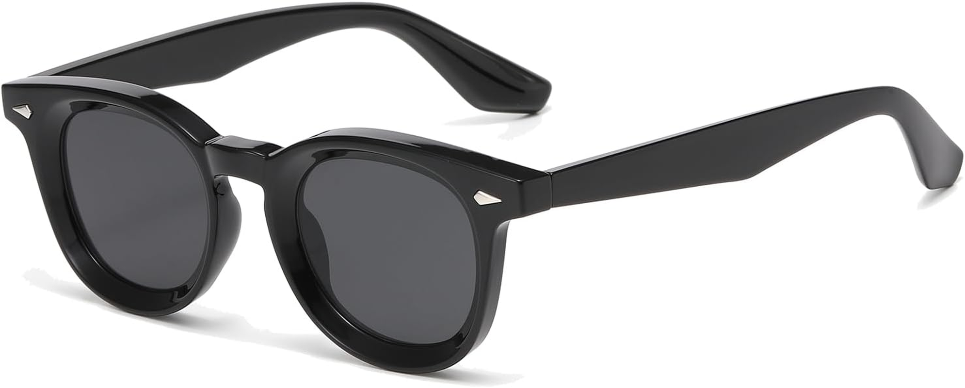 LJCZKA Retro round Sunglasses for Men Women Small Vintage round Sunglasses Classic Circular Shades with UV400 Protection