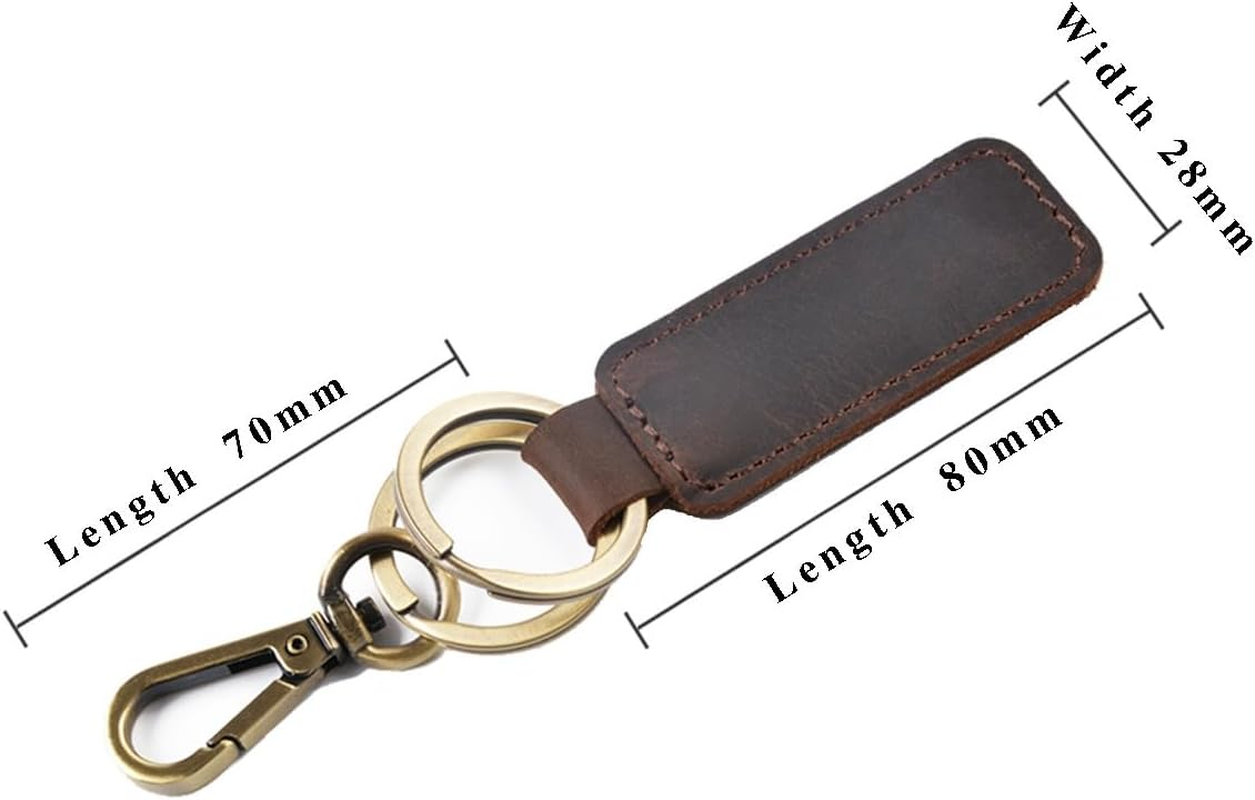 Keychain Men Leather, Key Chains for Car Keys, Classic Style Keychain Car Accessories image number 3