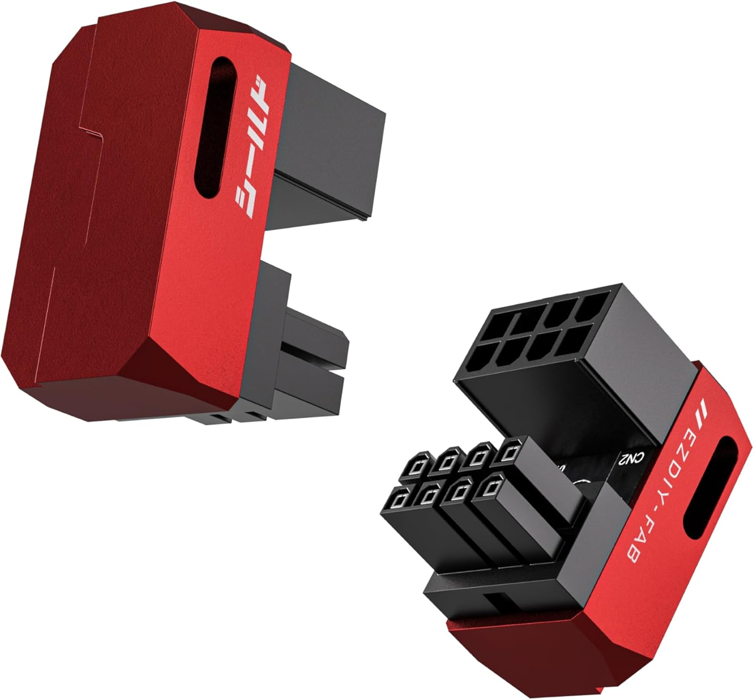 EZDIY-FAB Shield Series 8-Pin Pcie GPU Power Adapter,180-Degree U-Turn Angled Connector, Aluminum Design for Graphics Cards &ndash; Standard Type,Purple-2 Pack image number 1