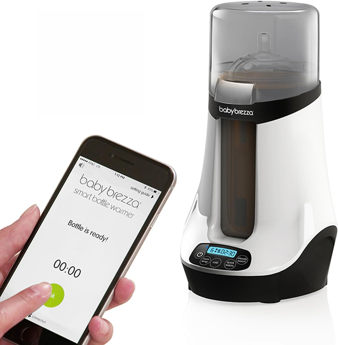 Baby Brezza Safe & Smart Electric Baby Bottle Warmer, Breastmilk Warmer + Baby Food Warmer + Defroster - Universal Warmer Fits All Feeding Bottles: Glass + Plastic &ndash; Wireless Bluetooth Control image number 3