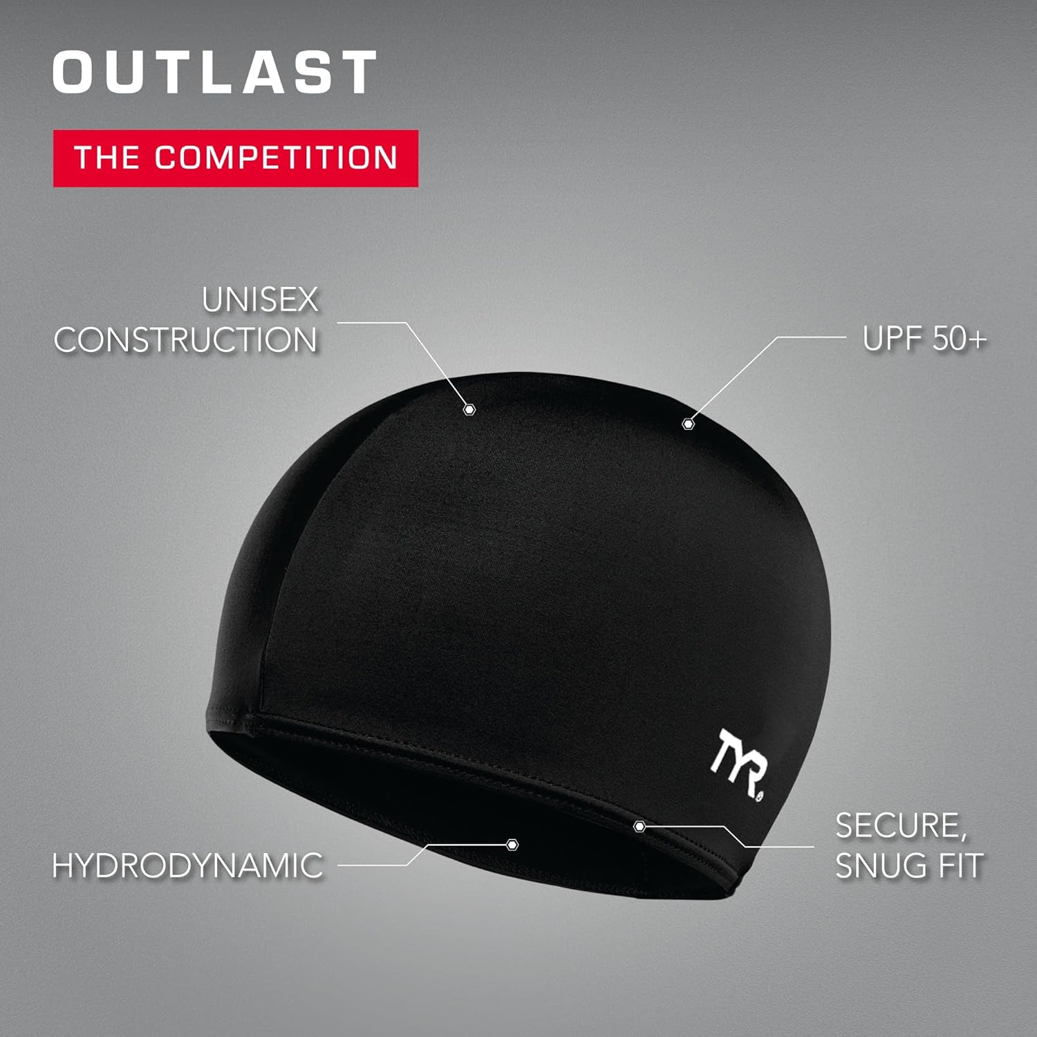 TYR Lycra Fiber Swim Cap image number 4