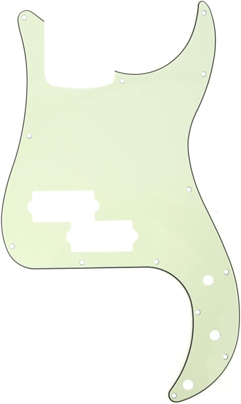 Musiclily 13 Hole P Bass Pickguard for Fender American/Mexican Standard Precision Bass,4Ply White Pearl image number 5