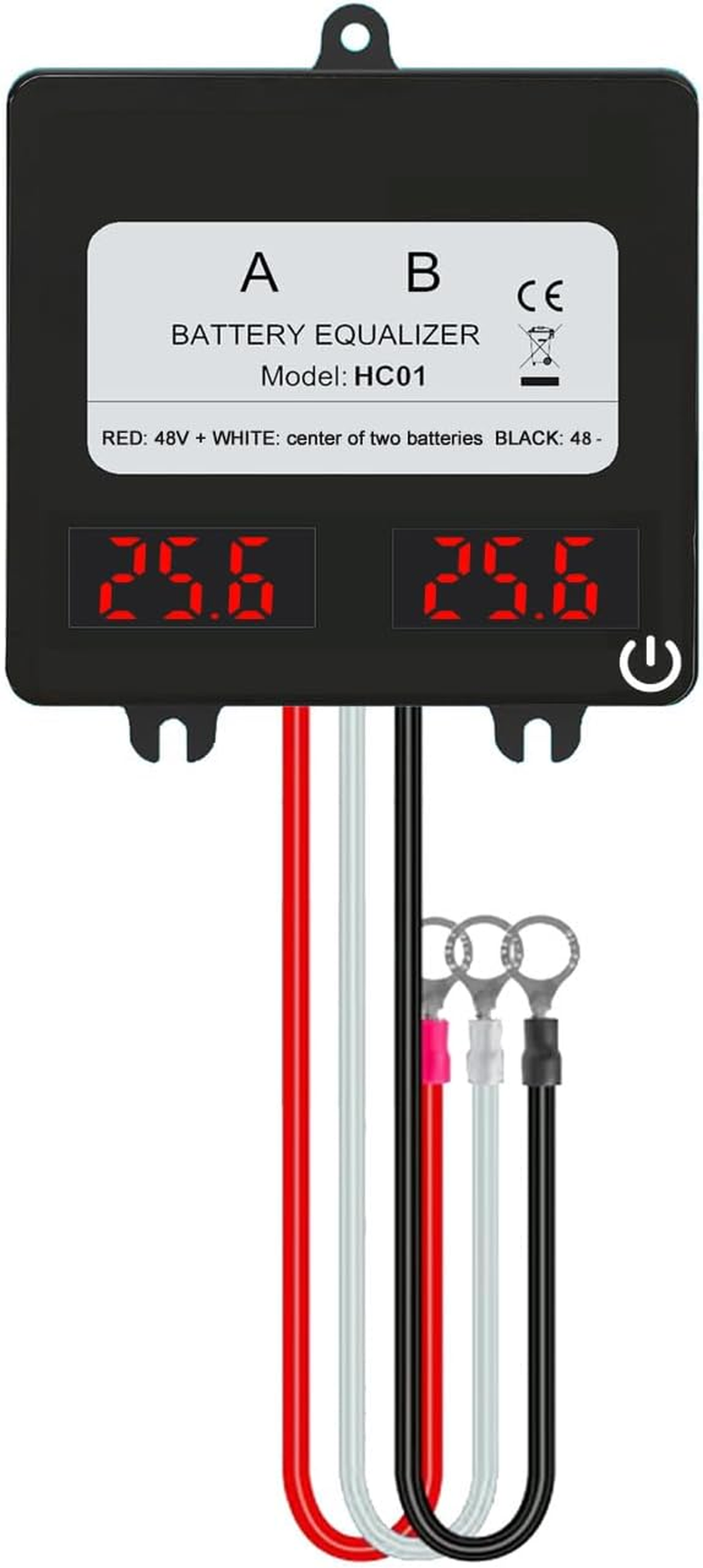 HC01 Battery Equalizer 2 X 24V Batteries Active Voltage Balancer Supports for 48V Lifepo4 Lead Acid/Gel/Sla Nickel-Metal Hydride Battery (2 X 24V) image number 1