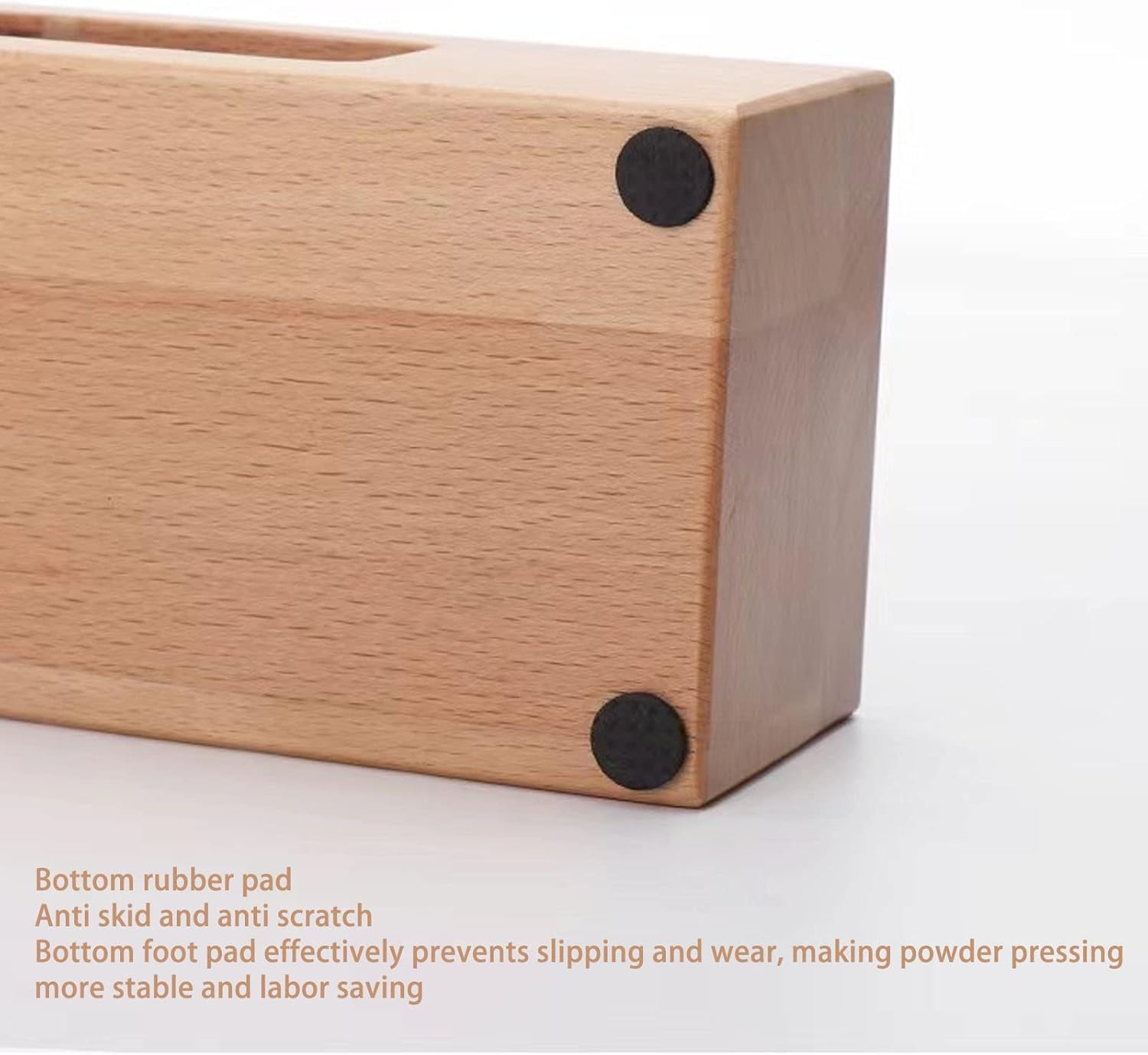 Wood Coffee Filter Tamper Holder, 5-Hole Wooden Espresso Mat Stand, Non-Slip Tamping Station Base for Portafilter, Distributor, Home & Cafe (58Mm) image number 4