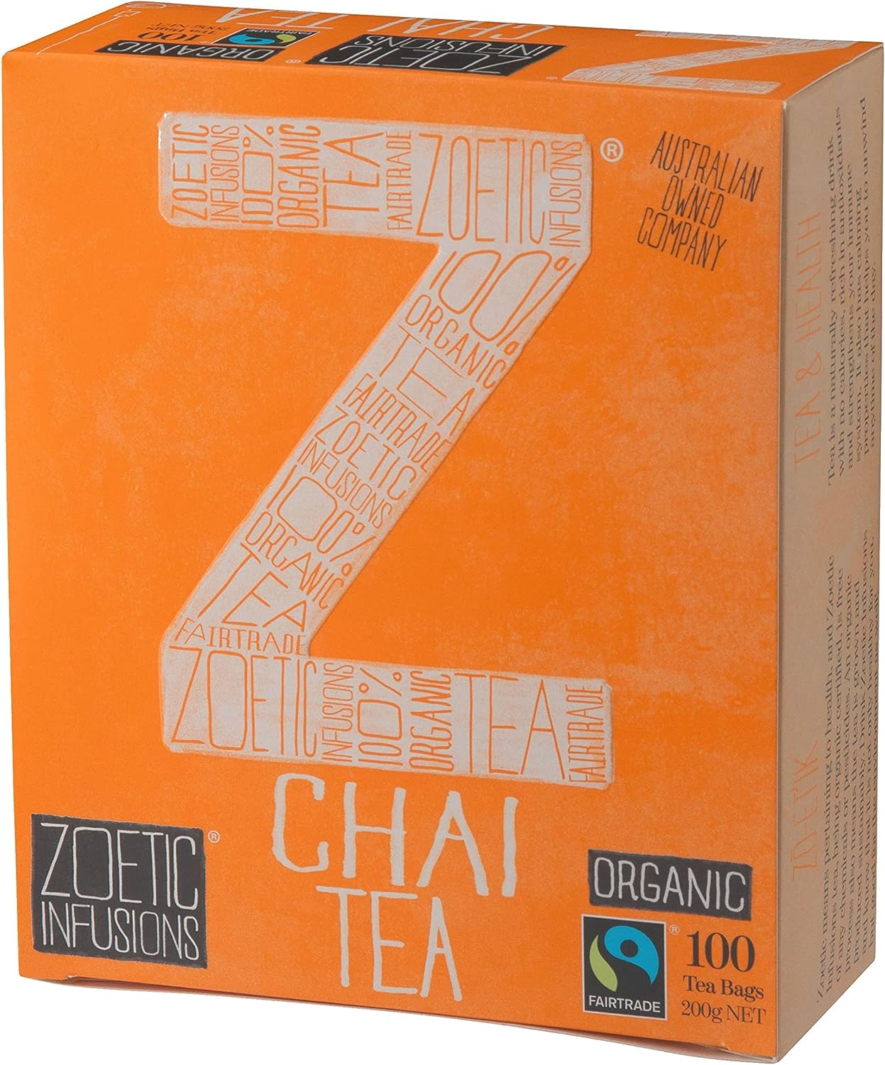 Organic Chai Tea Bags 100 Pack image number 1