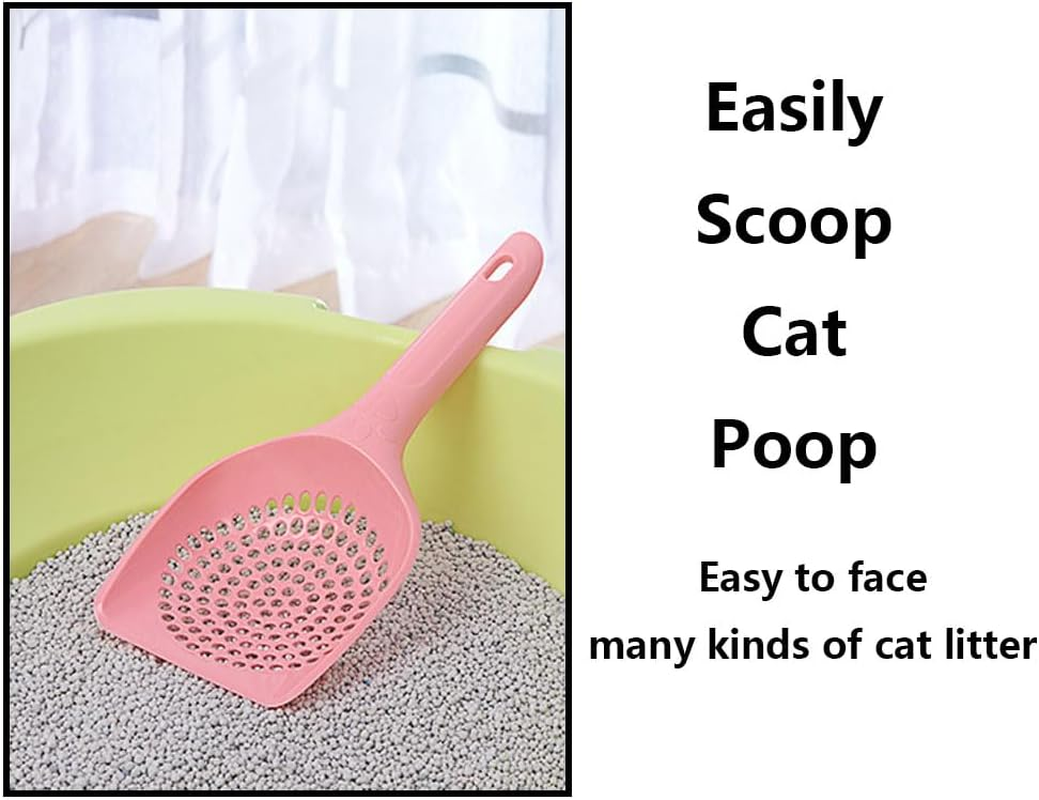 Cat Litter Scoop, 3 Pcs Small Plastic Cat Litter Box Sifter with Ergonomic Handle, Pet Litter Shovel for Cat Sand Toilet Cleaning, Blue image number 6