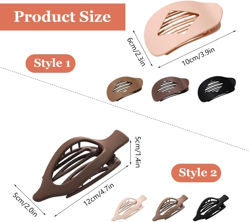 XFSRG Pack of 8 Flat Hair Clips, Oval Hair Clips, Strong Grip Duckbill Clips for Thin, Thick Hair, Simple Hair Accessories for Women (Multicoloured 2) image number 5