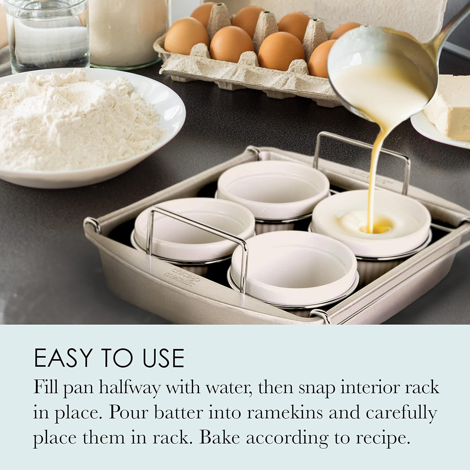 Chicago Metallic 77106 Professional 6-Piece Creme Brulee Set,Grey